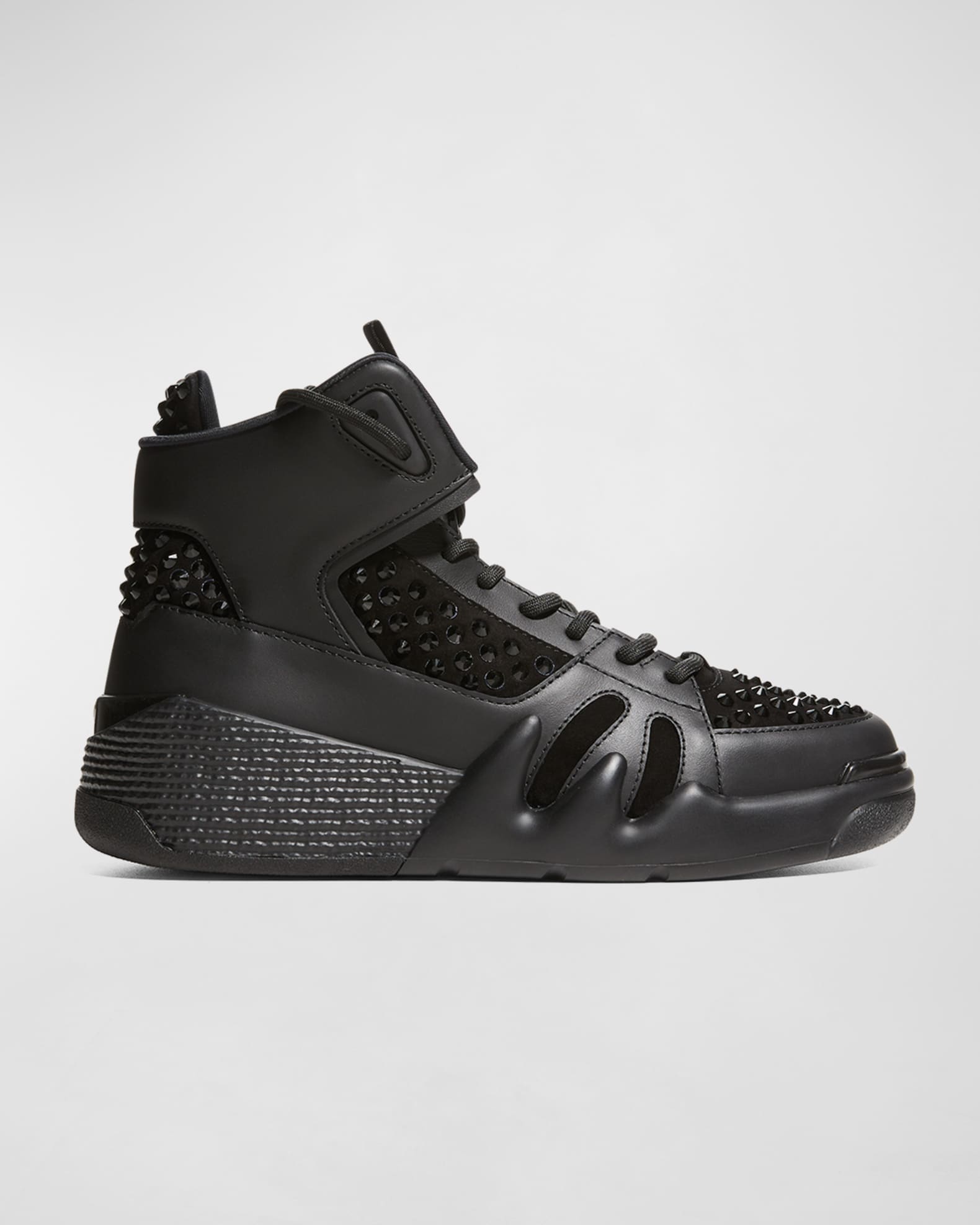Giuseppe Zanotti Men's Swarovski High-Top Sneakers | Neiman Marcus
