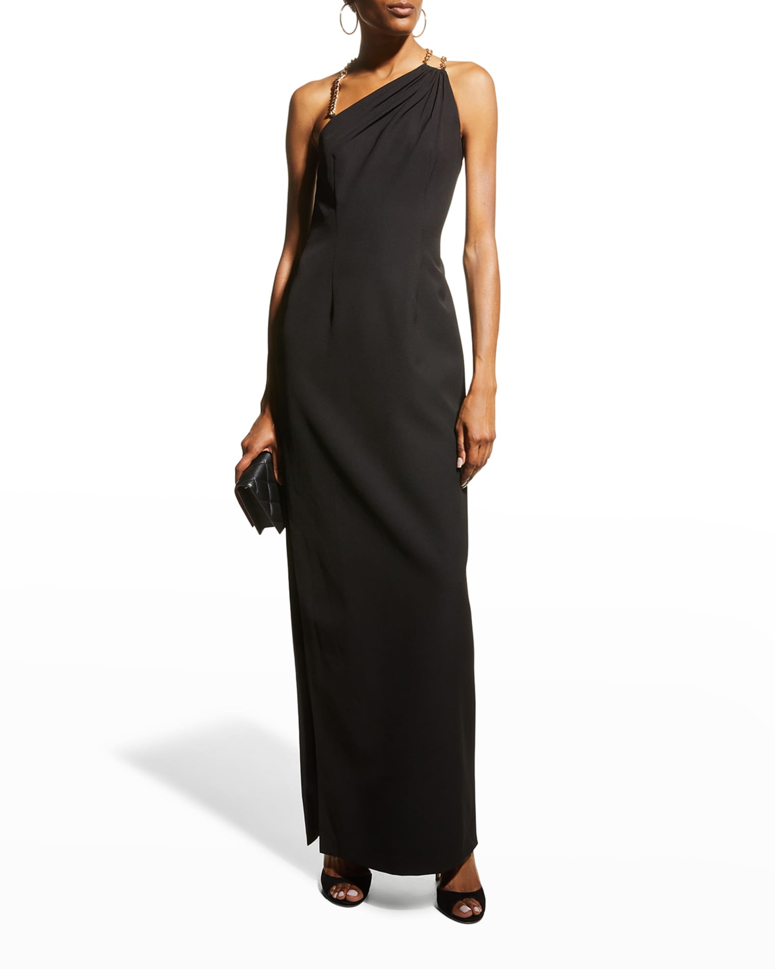 Aidan by Aidan Mattox ChainStrap Column Gown Neiman Marcus
