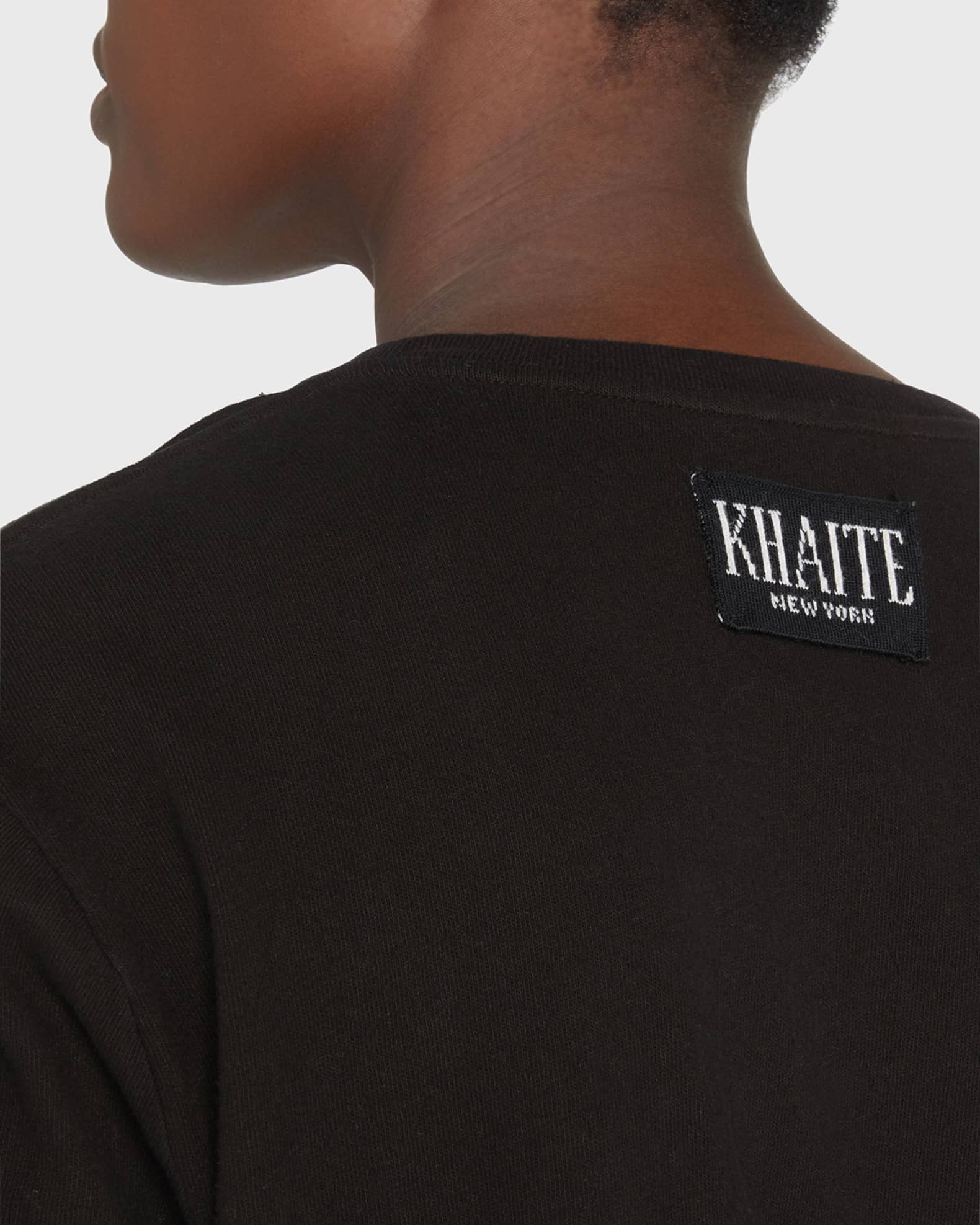 Tシャツ・カットソー KHAITE MAE SS T-SHIRT Mae T-Shirt in Black – KHAITE
