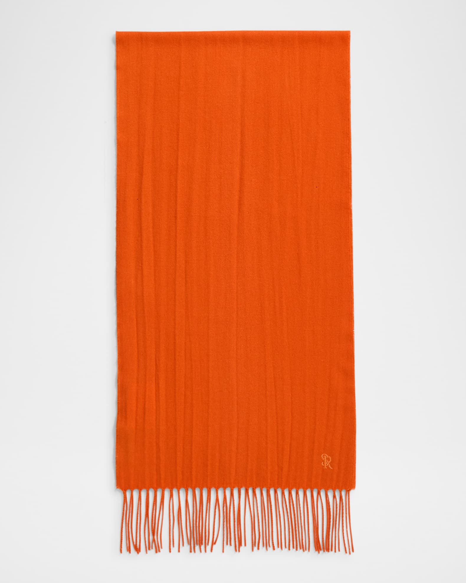 Men's Cashmere Embroidered Monogram Scarf 0