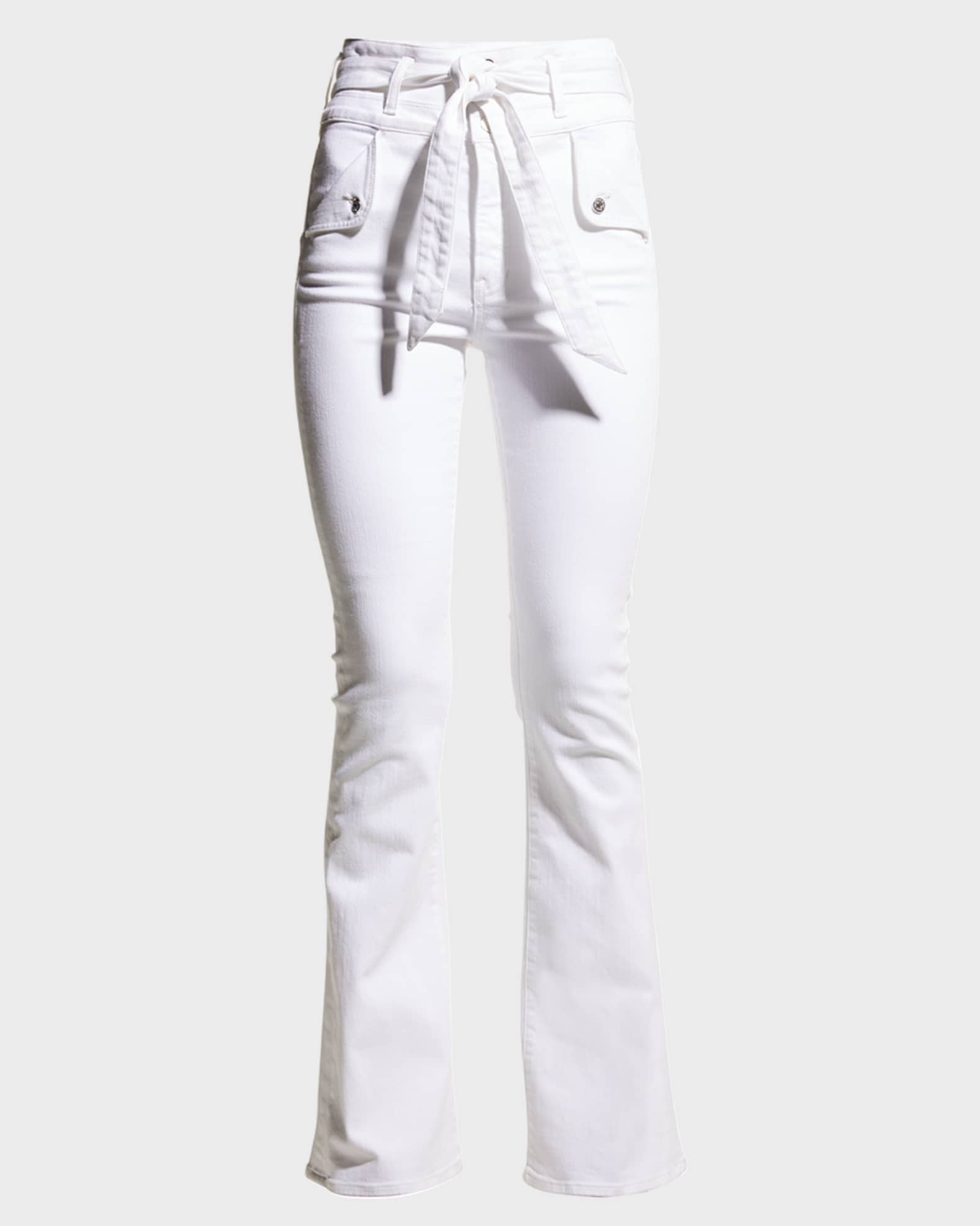 Veronica Beard Denim High-Rise Flared Jeans Giselle in Weiß Damen Bekleidung Jeans Schlagjeans 