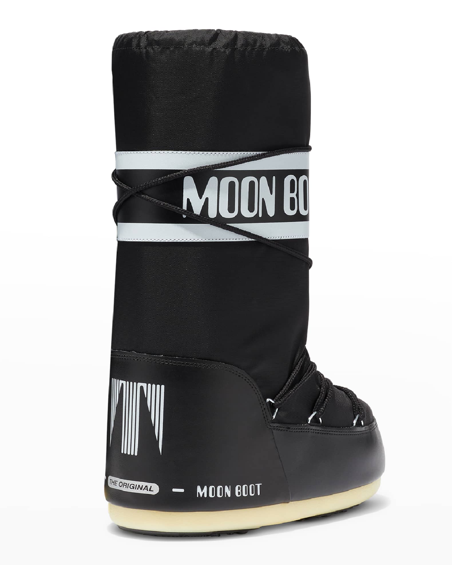 Moon Boot - Black Short Lace-Up Snow Boots