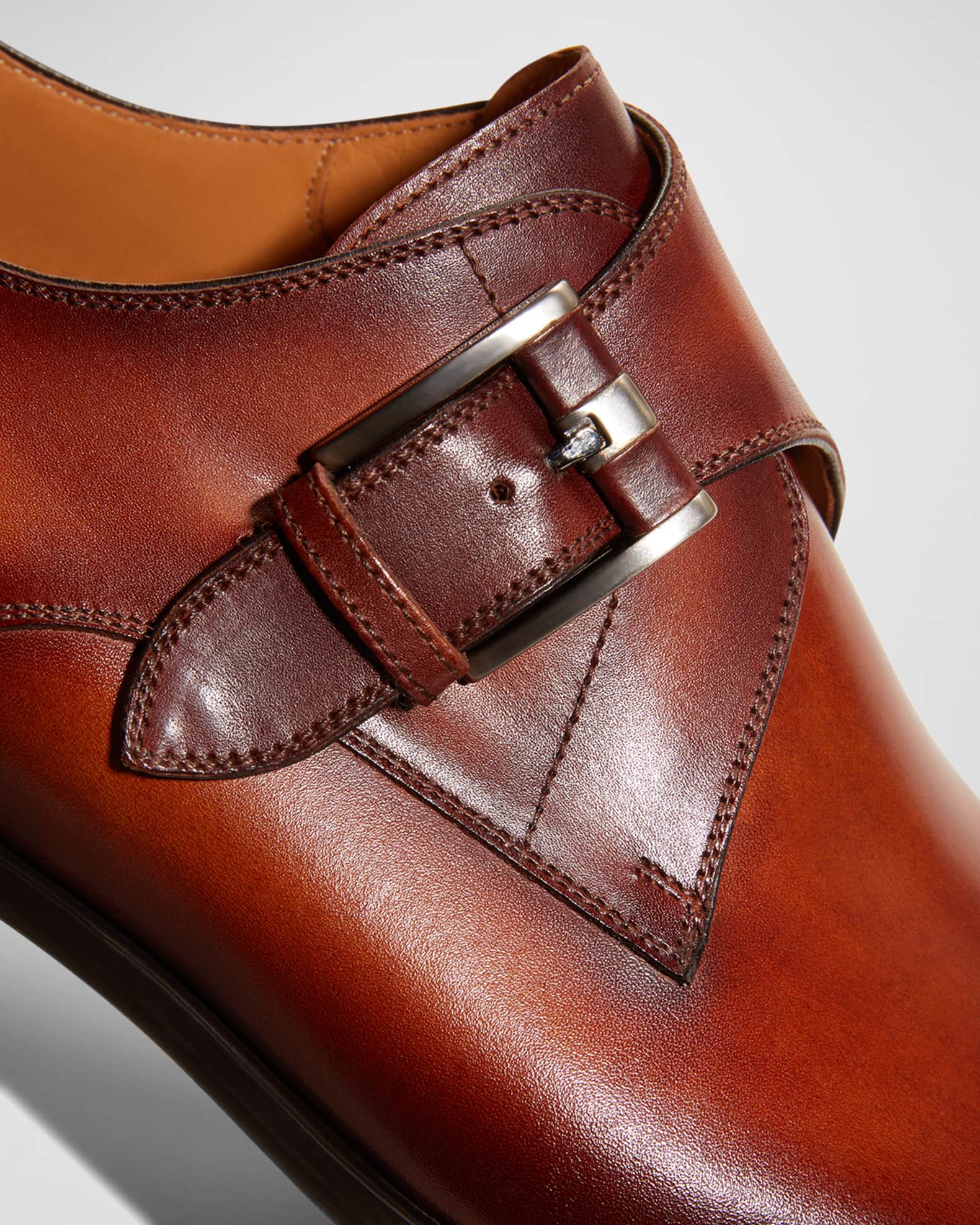 Magnanni Men's Carrie MonkStrap Leather Dress Shoes Neiman Marcus