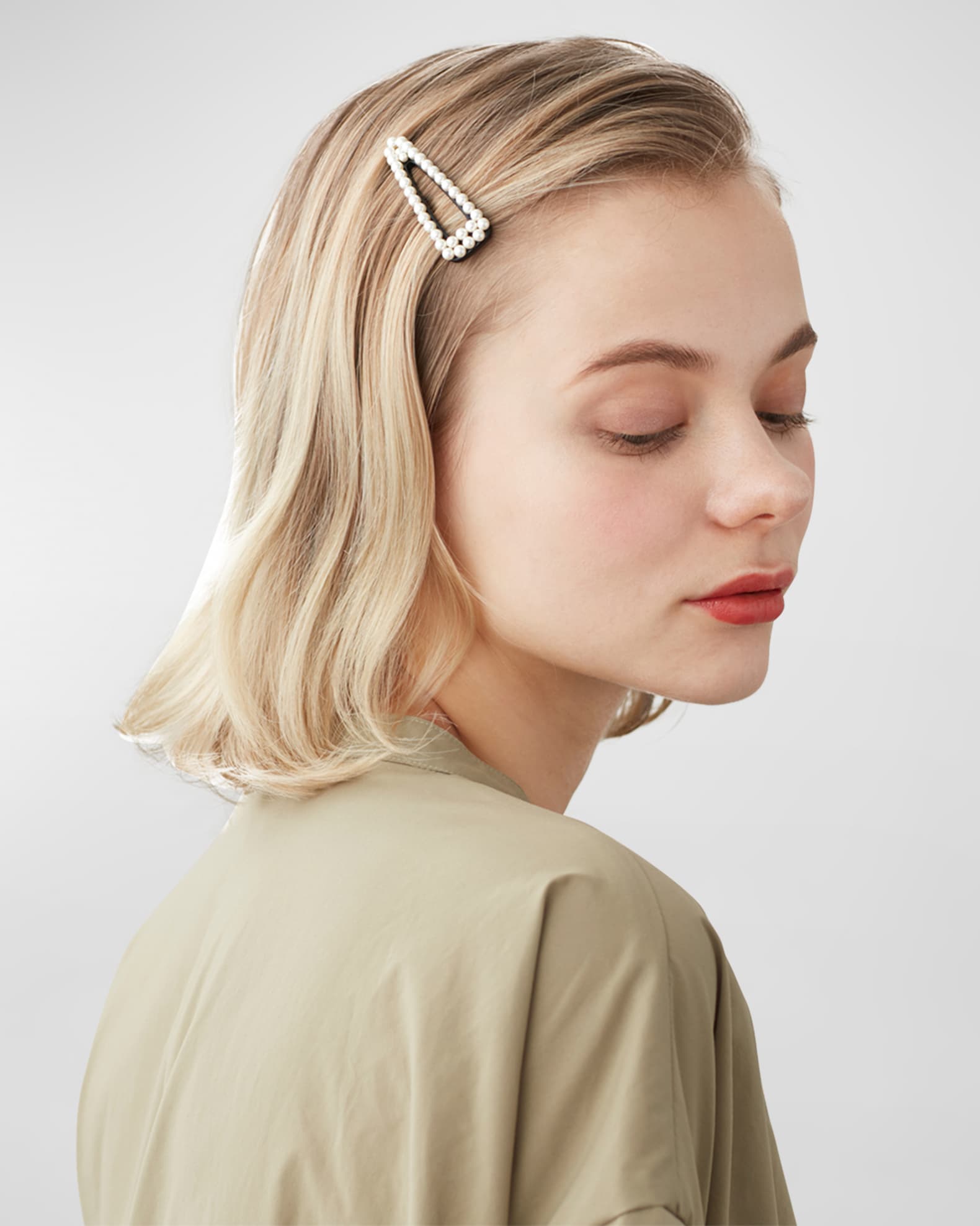 Alexandre de Paris Swarovski Pearly Side Barrette Neiman Marcus