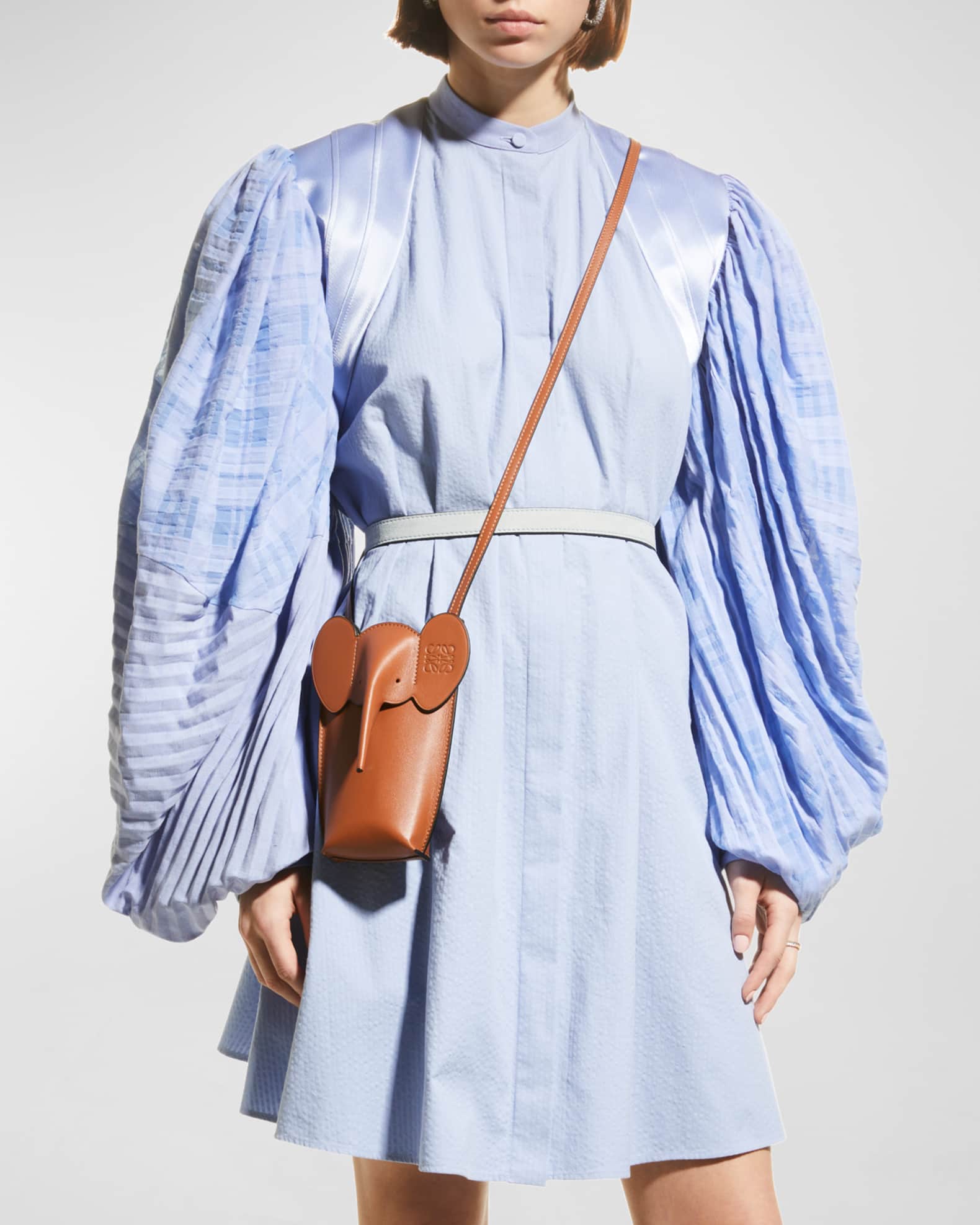 Loewe Elephant Pocket in Leather with Strap | Neiman Marcus