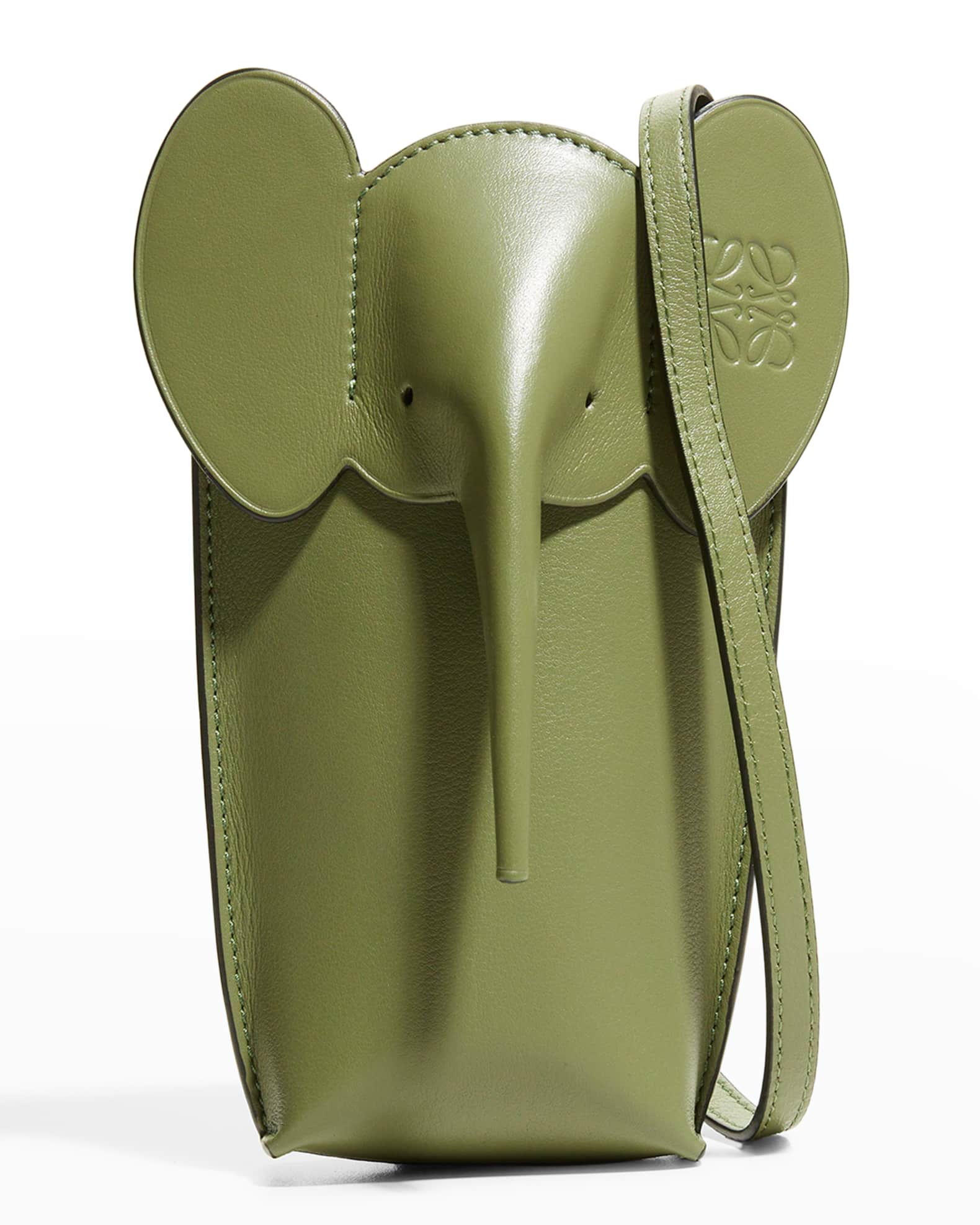 Loewe Elephant Pouch Crossbody Bag | Neiman Marcus