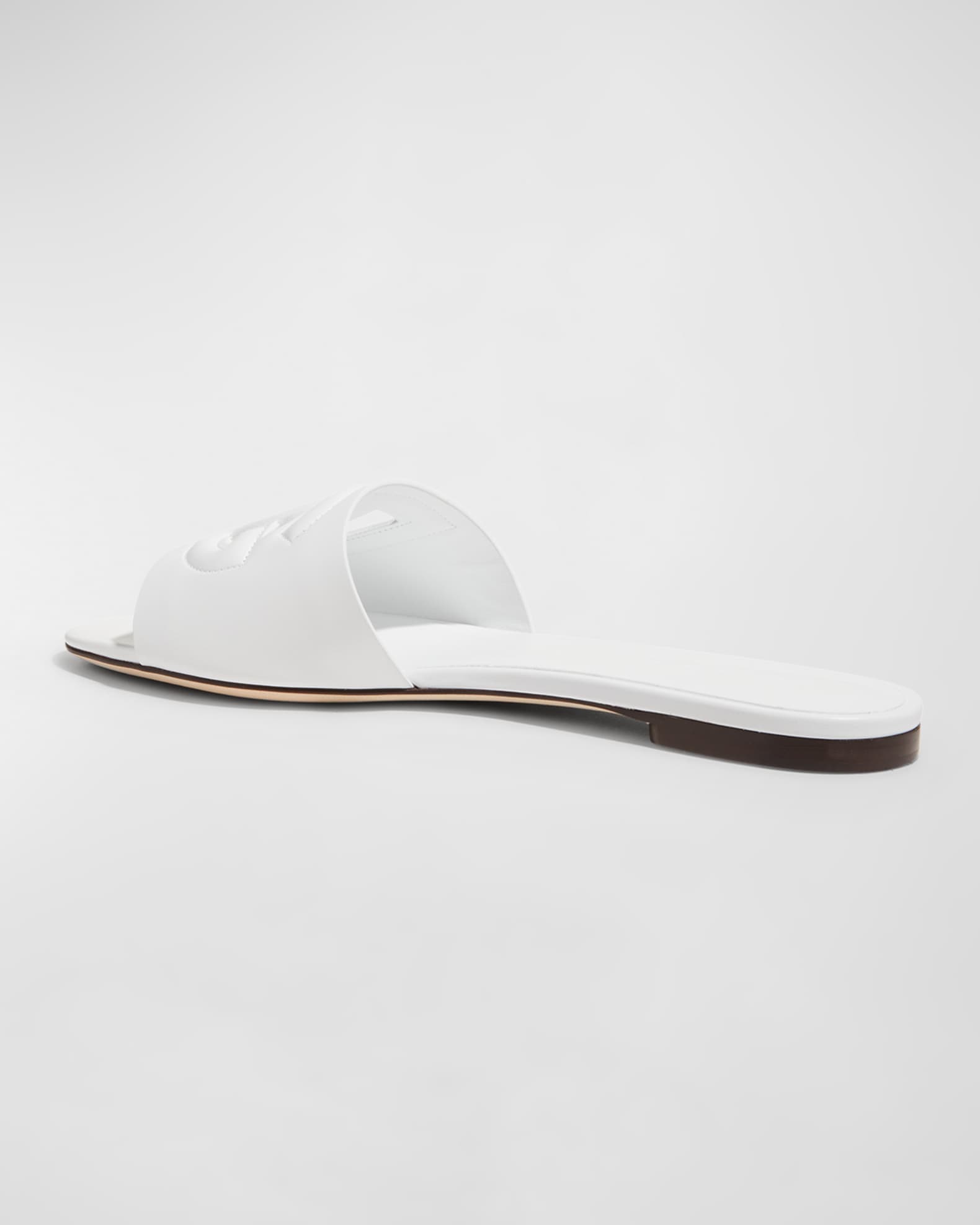 Dolce&Gabbana Cutout DG Flat Slide Sandals | Neiman Marcus