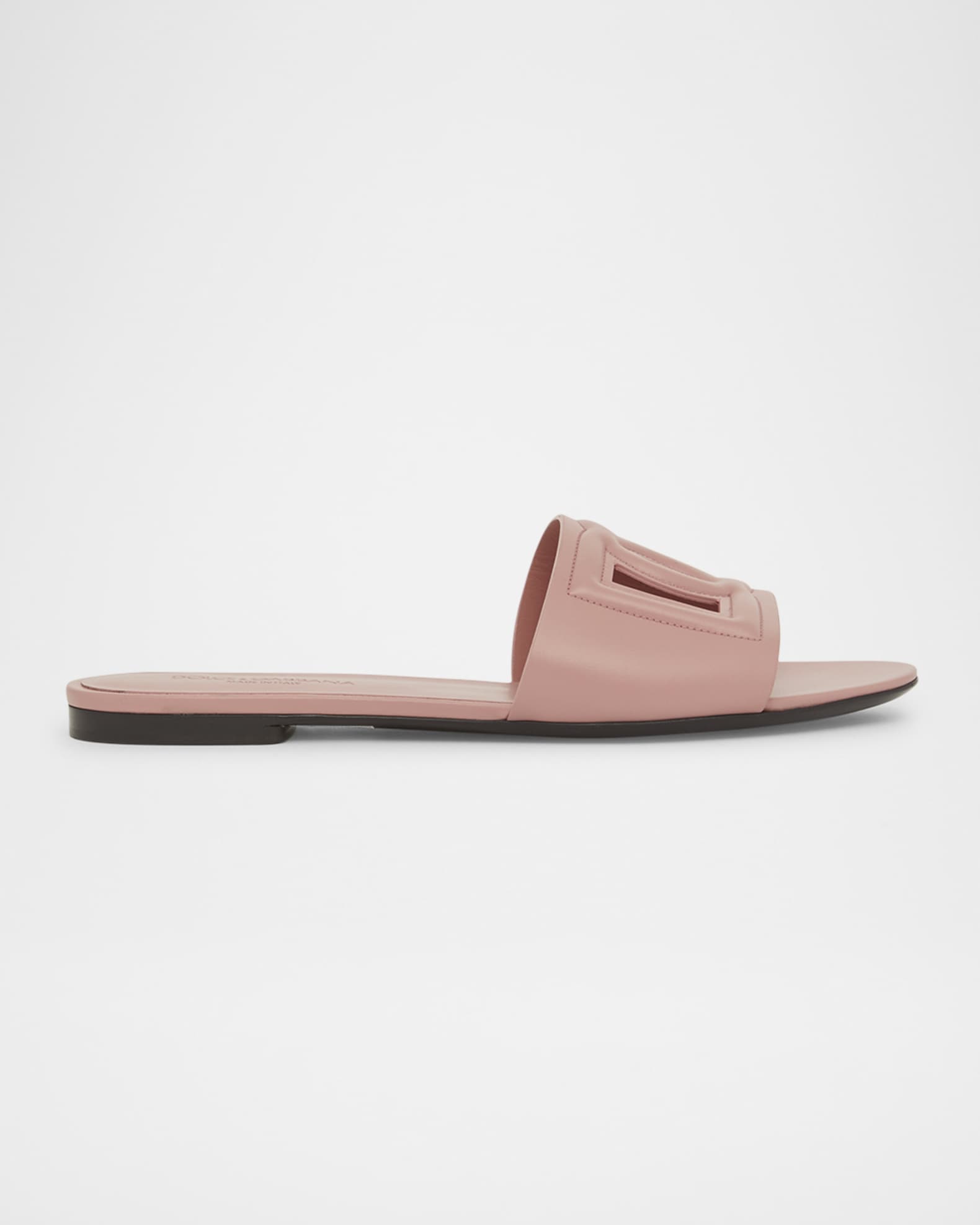 Dolce&Gabbana Cutout DG Flat Slide Sandals Neiman Marcus