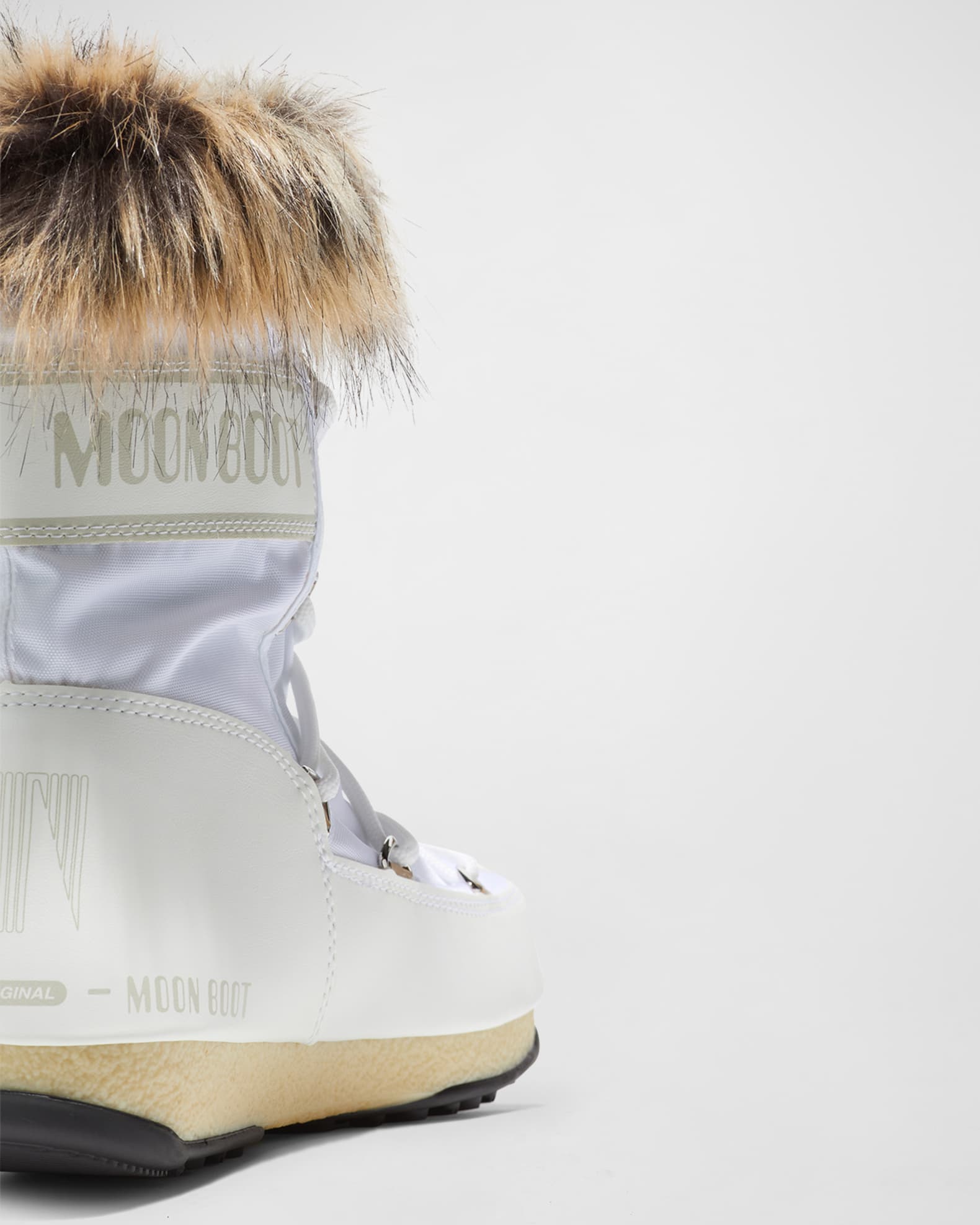 MOON BOOT Monaco Low Nylon Boots Snow Faux Fur Ankle Boots Nordic
