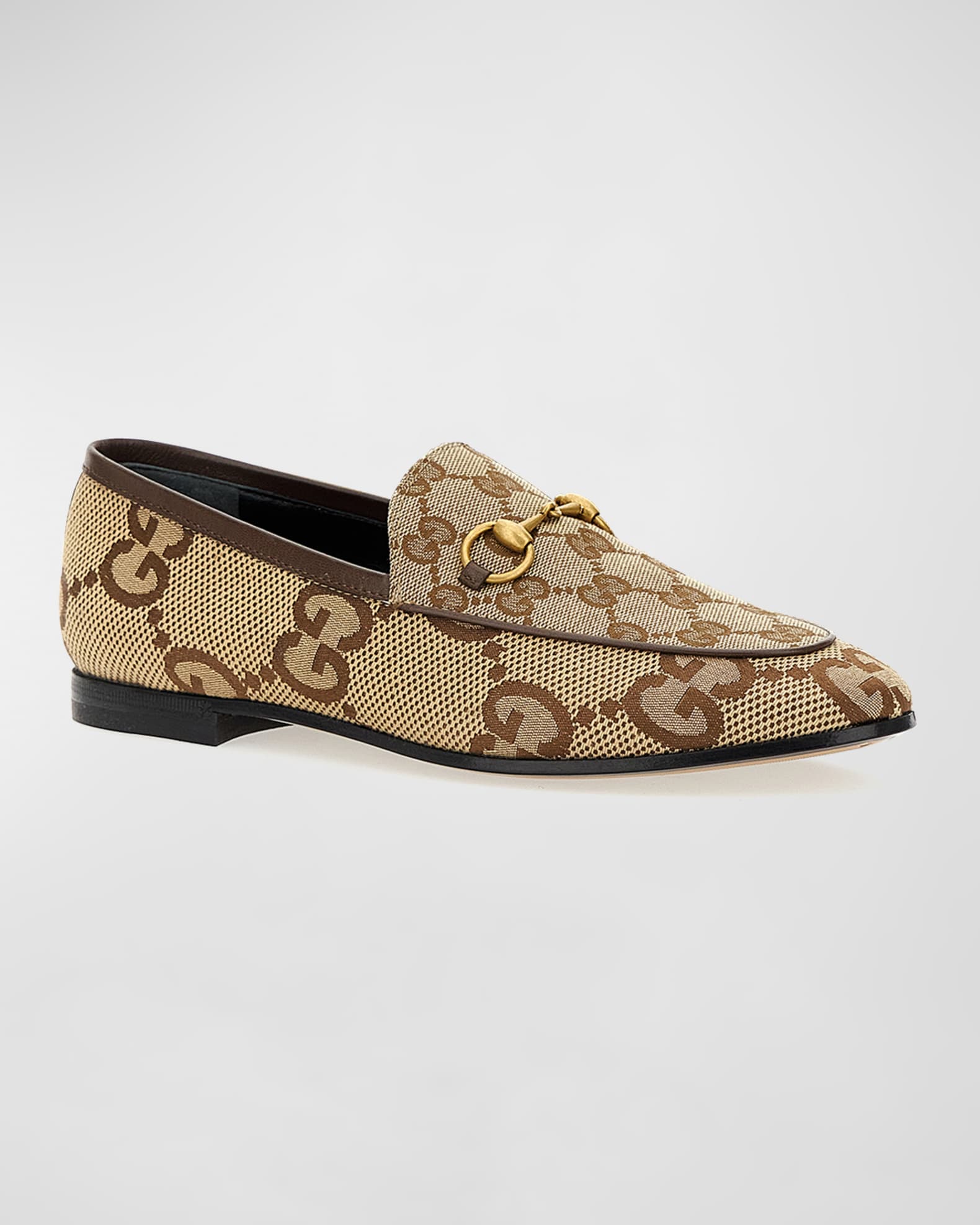 Gucci New Jordaan GG Canvas Loafers | Neiman Marcus