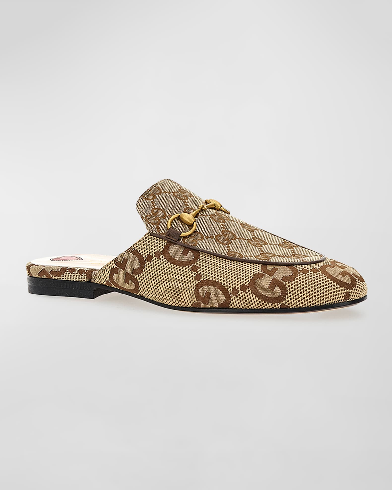 Women's princetown gg canvas slipper best sale