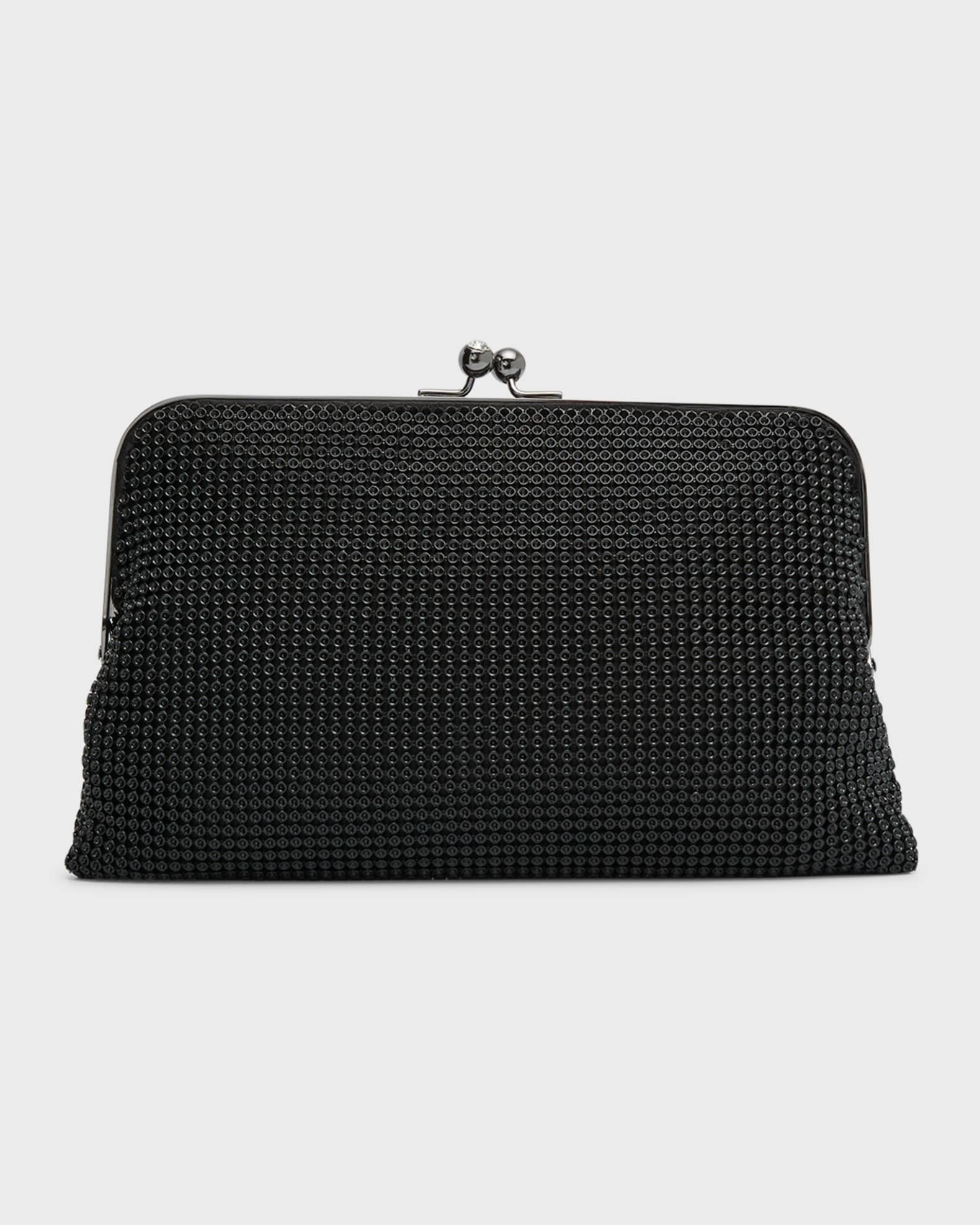 Dimple Embellished Mesh Clutch Bag 0