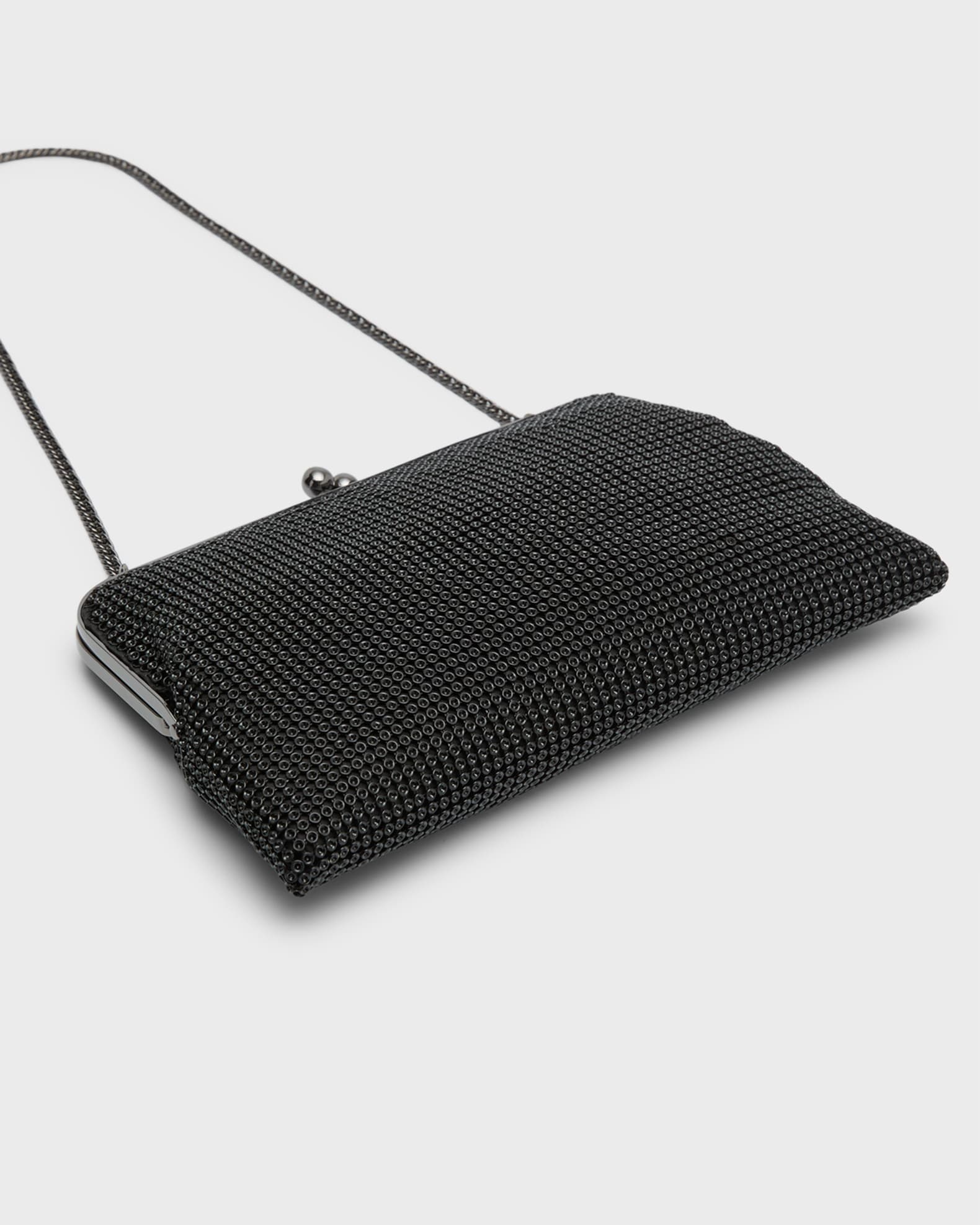 Dimple Embellished Mesh Clutch Bag 1