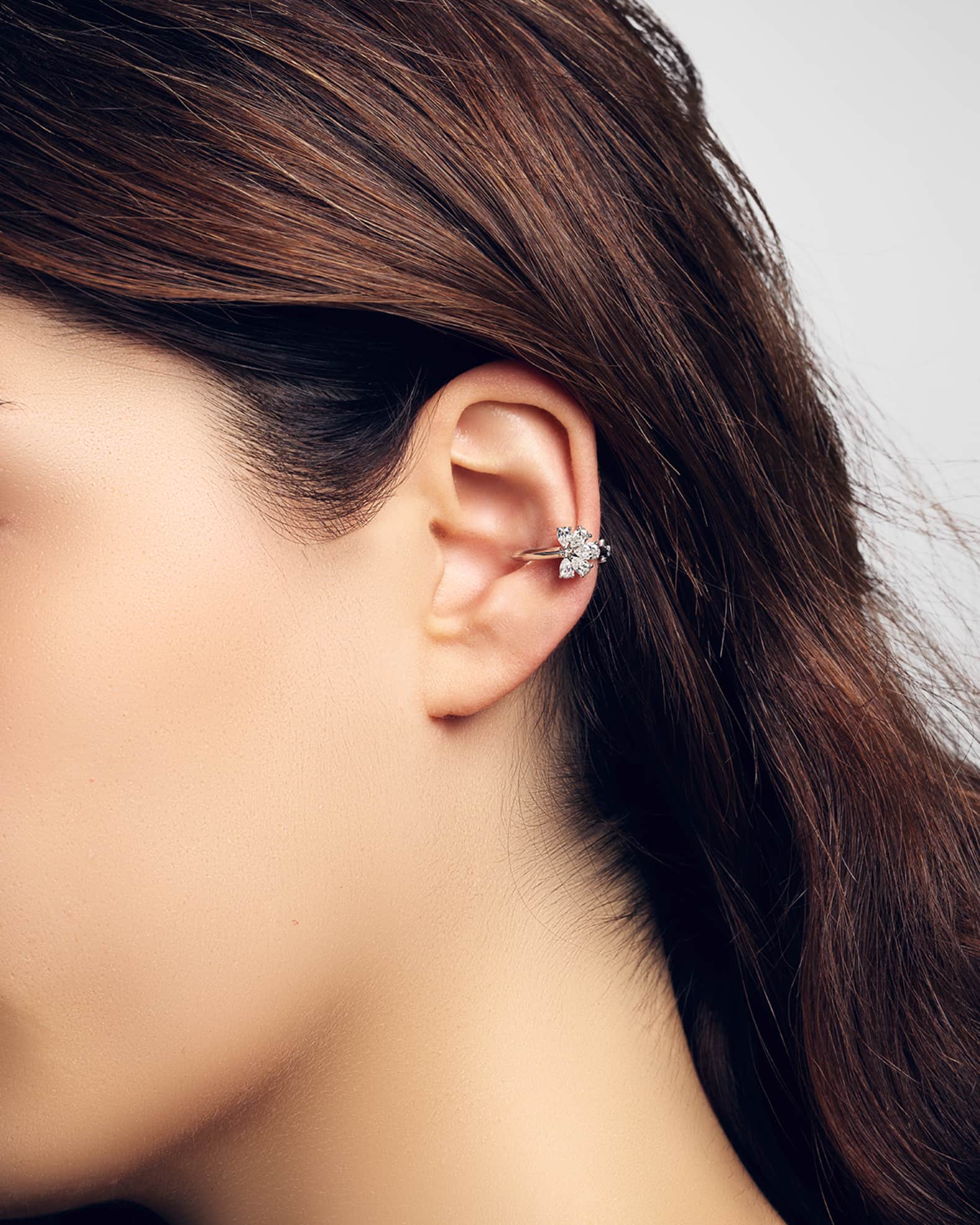 Yeprem White Gold Diamond Cuff Earring, Single Neiman Marcus