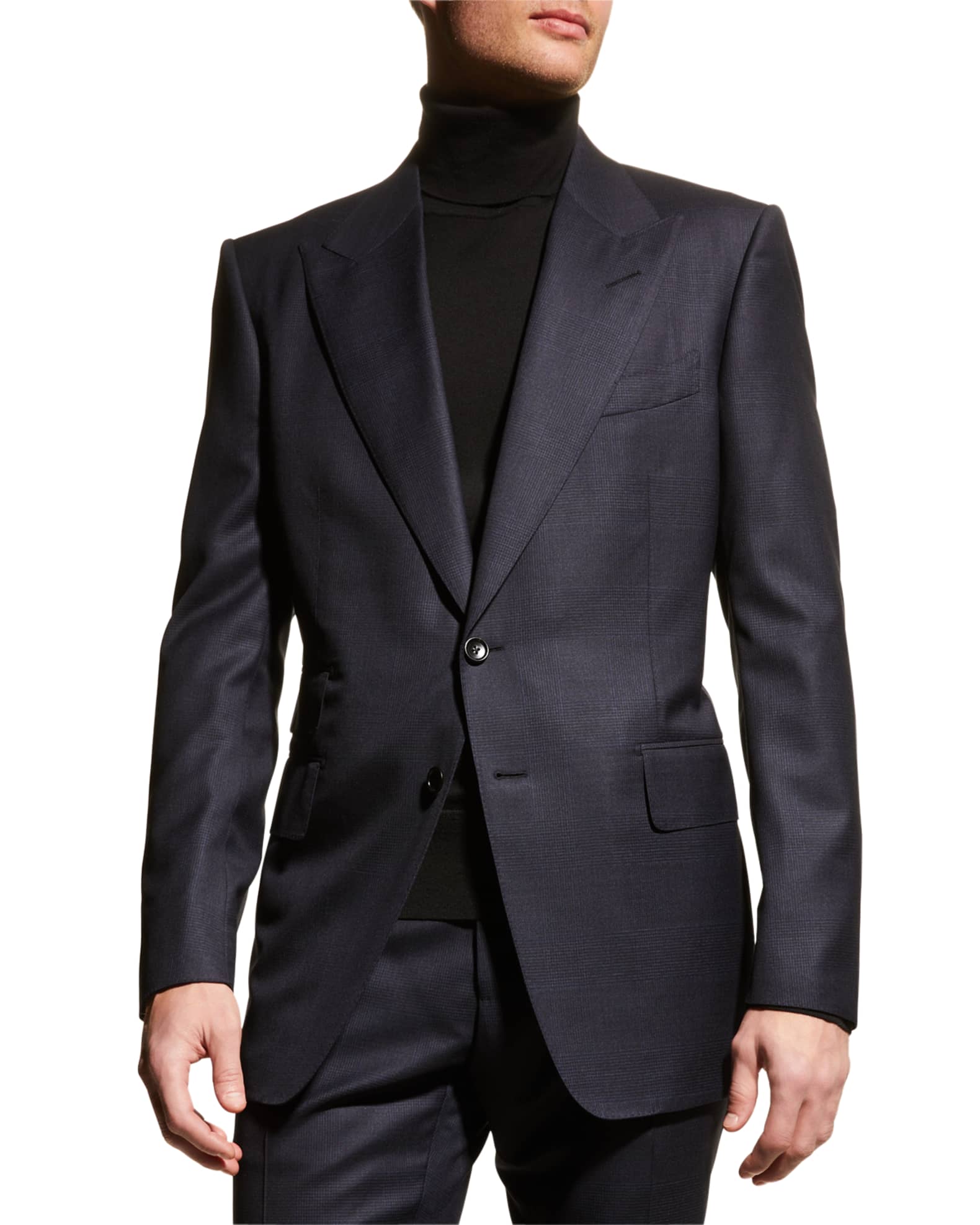 TOM FORD Men's Prince of Wales Wool Suit | Neiman Marcus