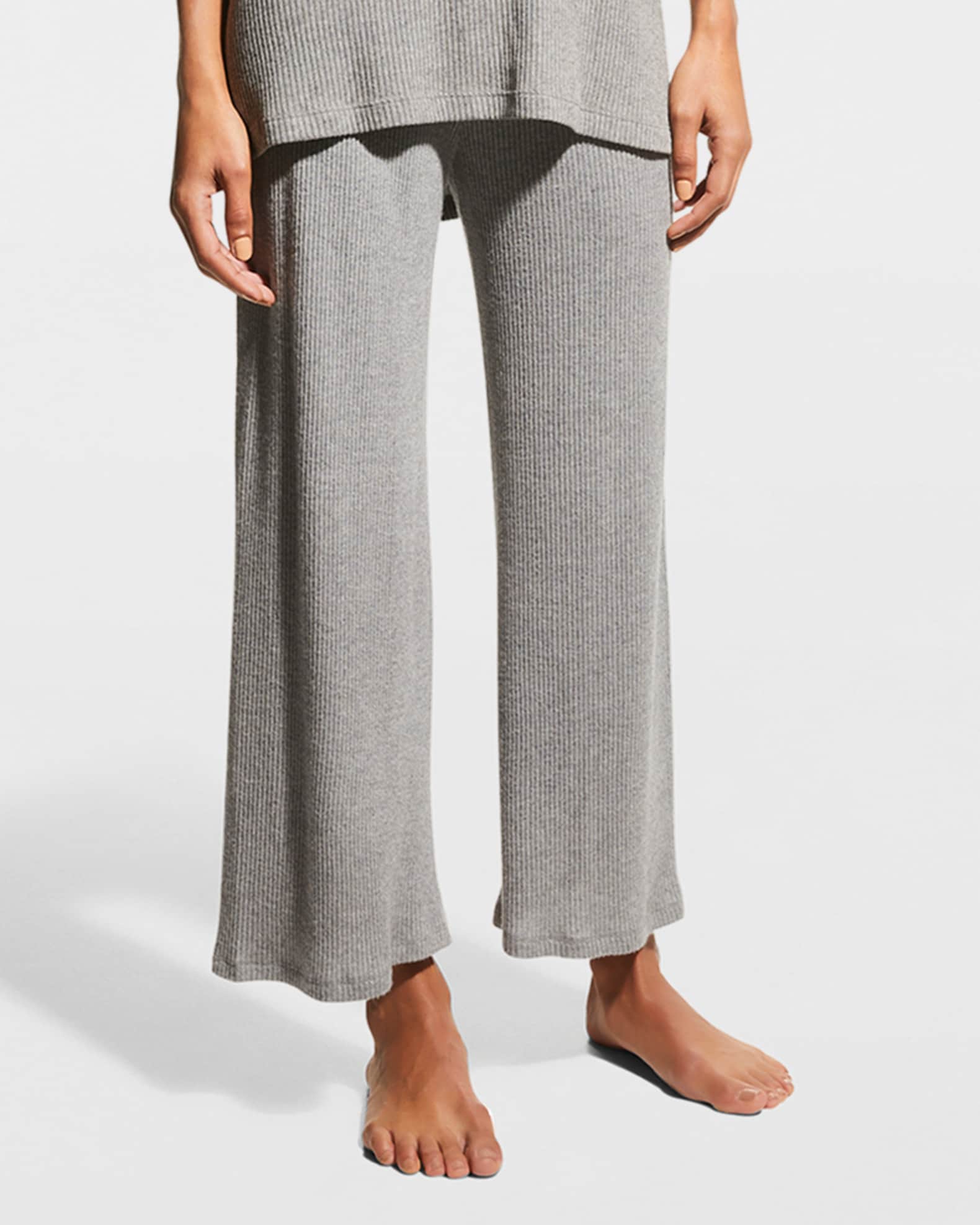Soleil High-Rise Cropped Ribbed Pants 1