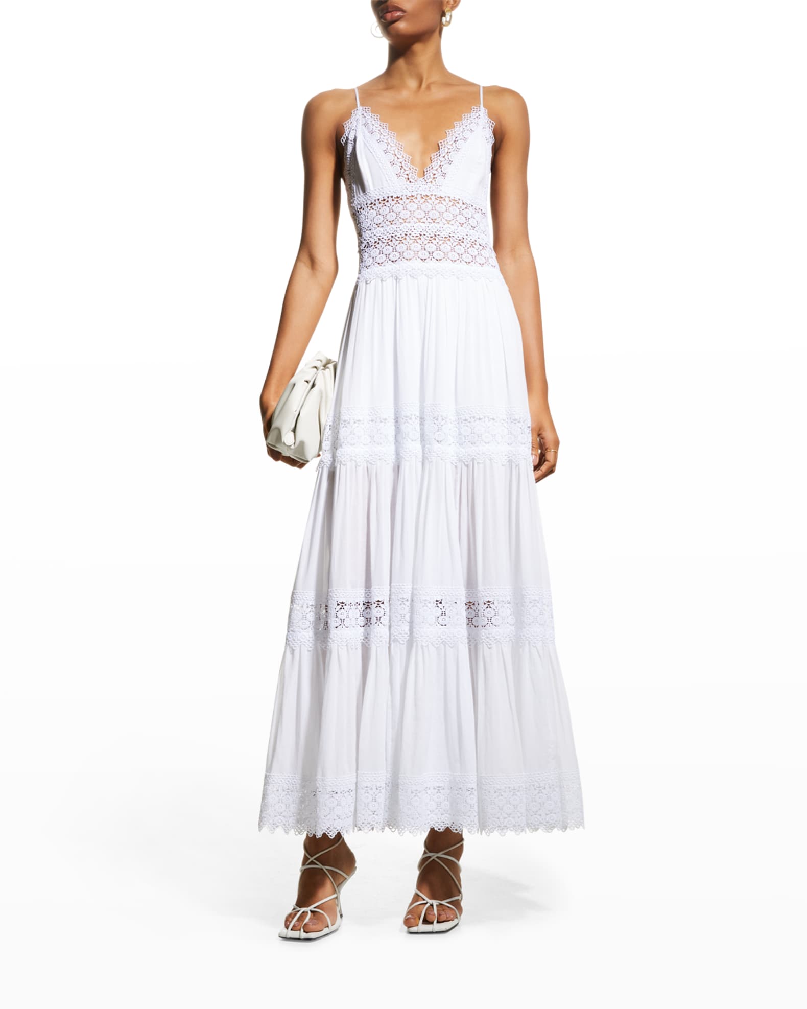 CHARO RUIZ Cindy Embroidered Tiered Maxi Dress Neiman Marcus