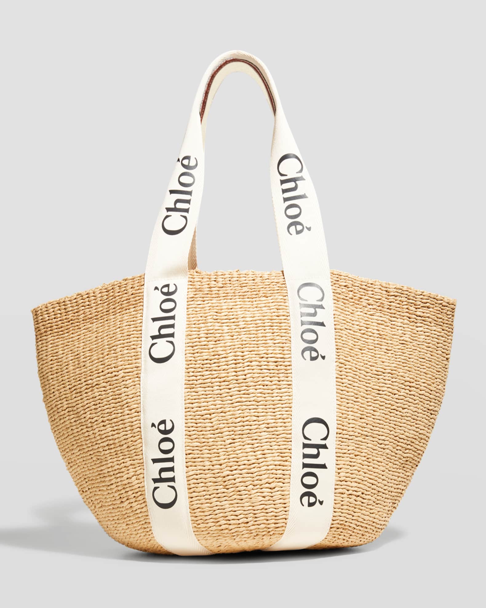 Woody Large Mifuko Basket Bag in Fair Trade Paper Embellished with Linen 0