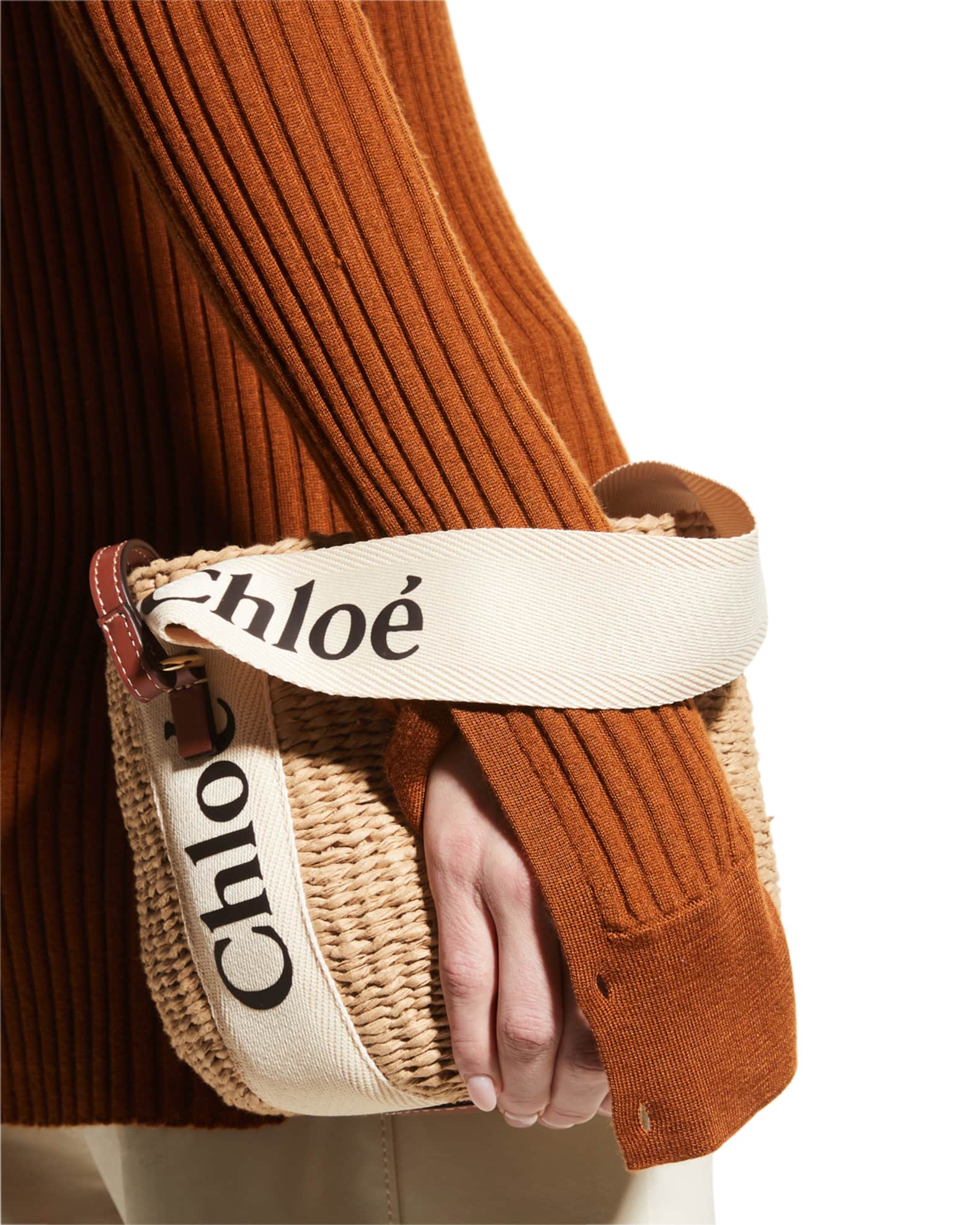 関税送料込み- CHLOE x MIFUKO WOODYD SMALL スモールバスケット Woody Small Mifuko Basket Bag in Fair Trade Paper