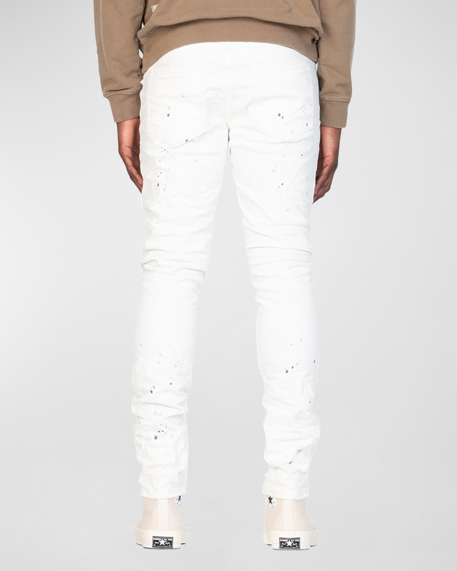 Mens skinny paint splatter jeans outlet