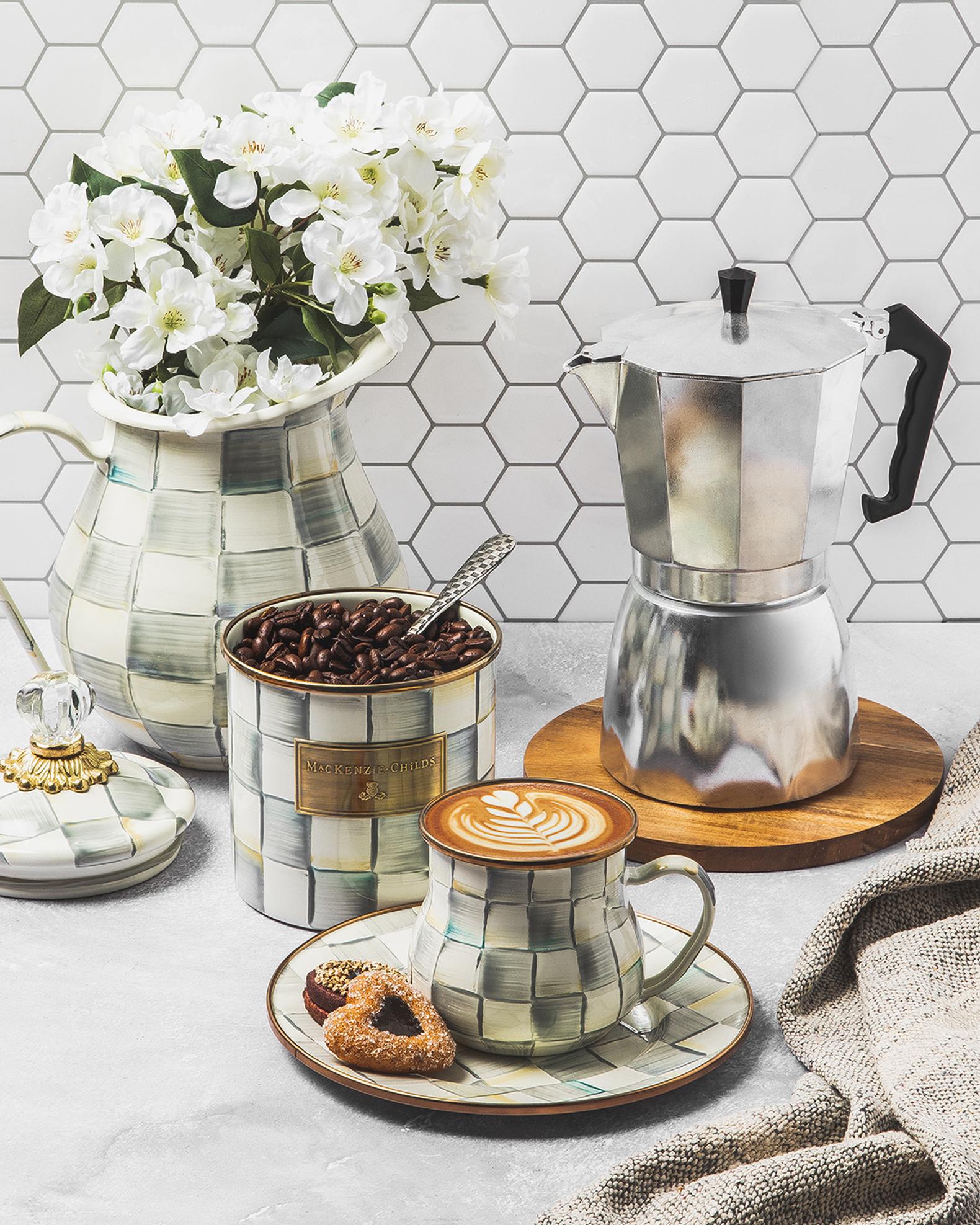 MacKenzie-Childs Sterling Check Small Canister | Neiman Marcus