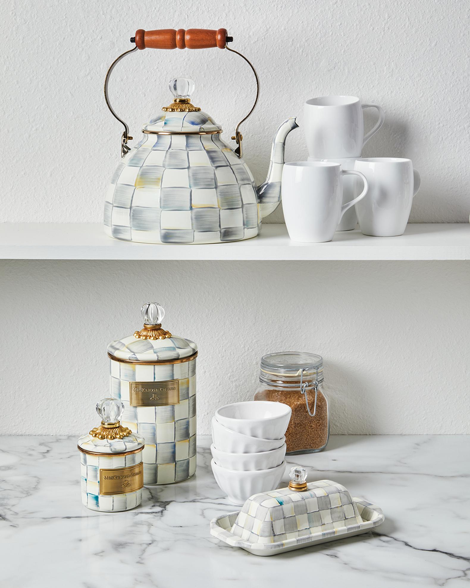 MacKenzie-Childs Sterling Check Large Canister | Neiman Marcus