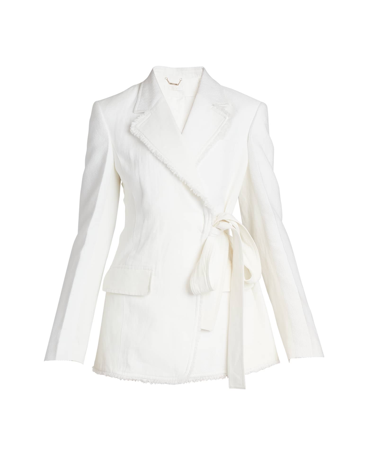 ジャケット CHLOe Tailored double-breasted blazer White CHC23WVE11065 Chloé Tailored Blazer In White - 56% Off | Editorialist