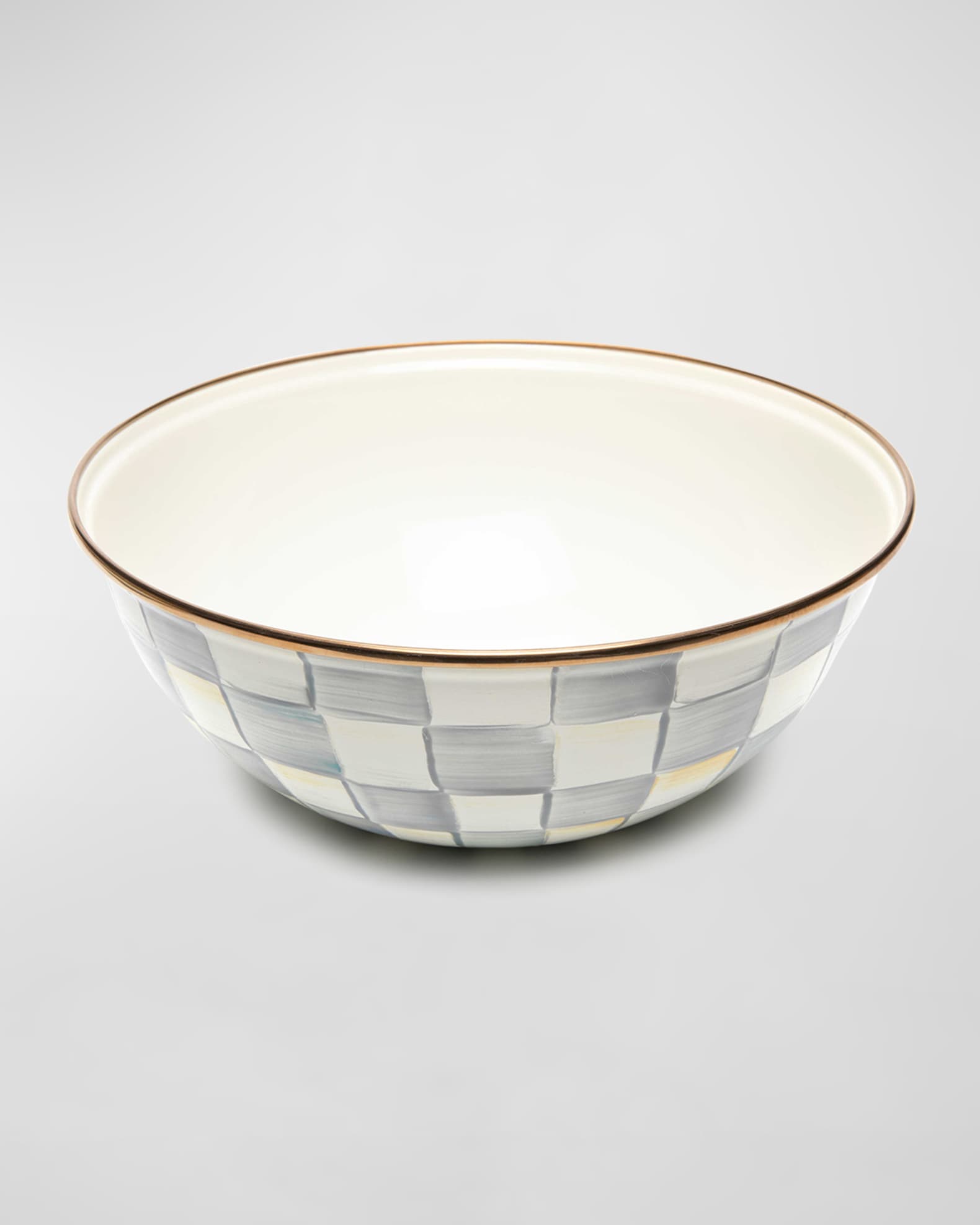 Sterling Check Enamel Everyday Bowl, Medium 0
