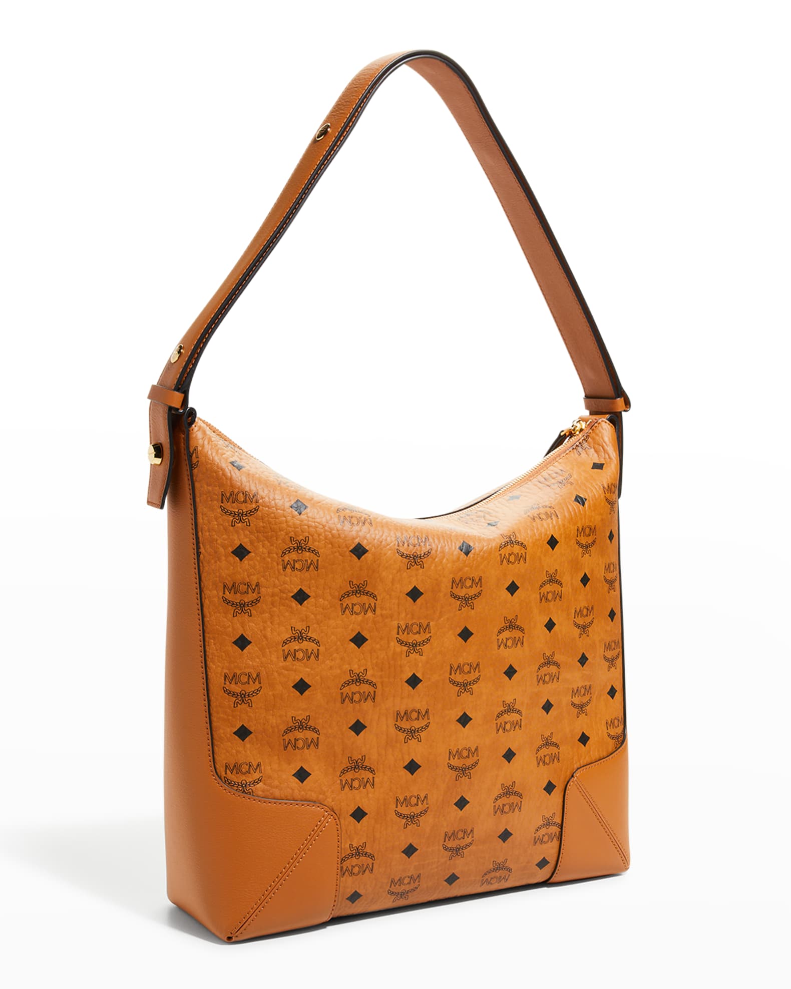 MCM Klara Visetos Large Hobo Bag Neiman Marcus