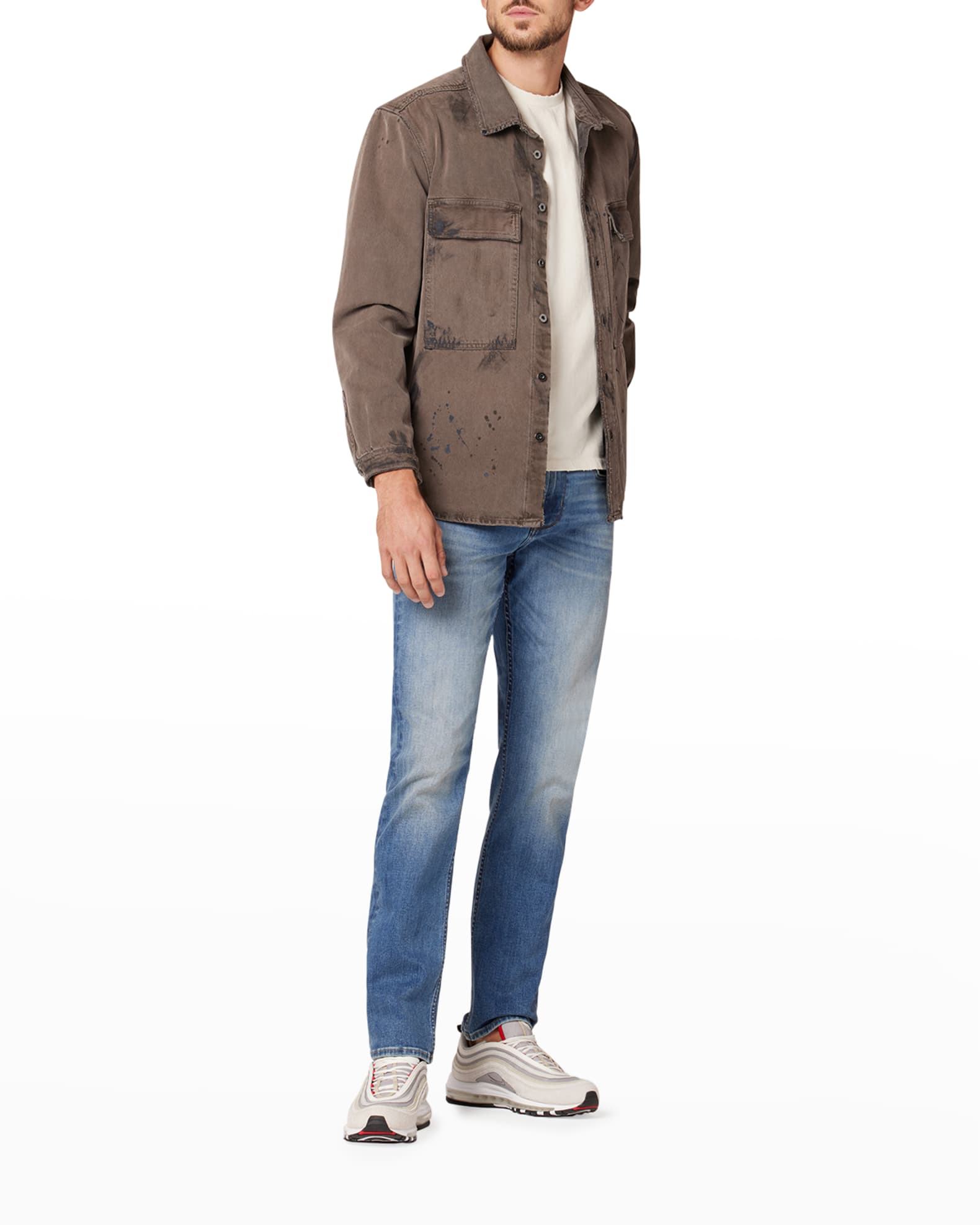 Hudson Men's Zack Skinny Moto Jeans with Zippers | Neiman Marcus