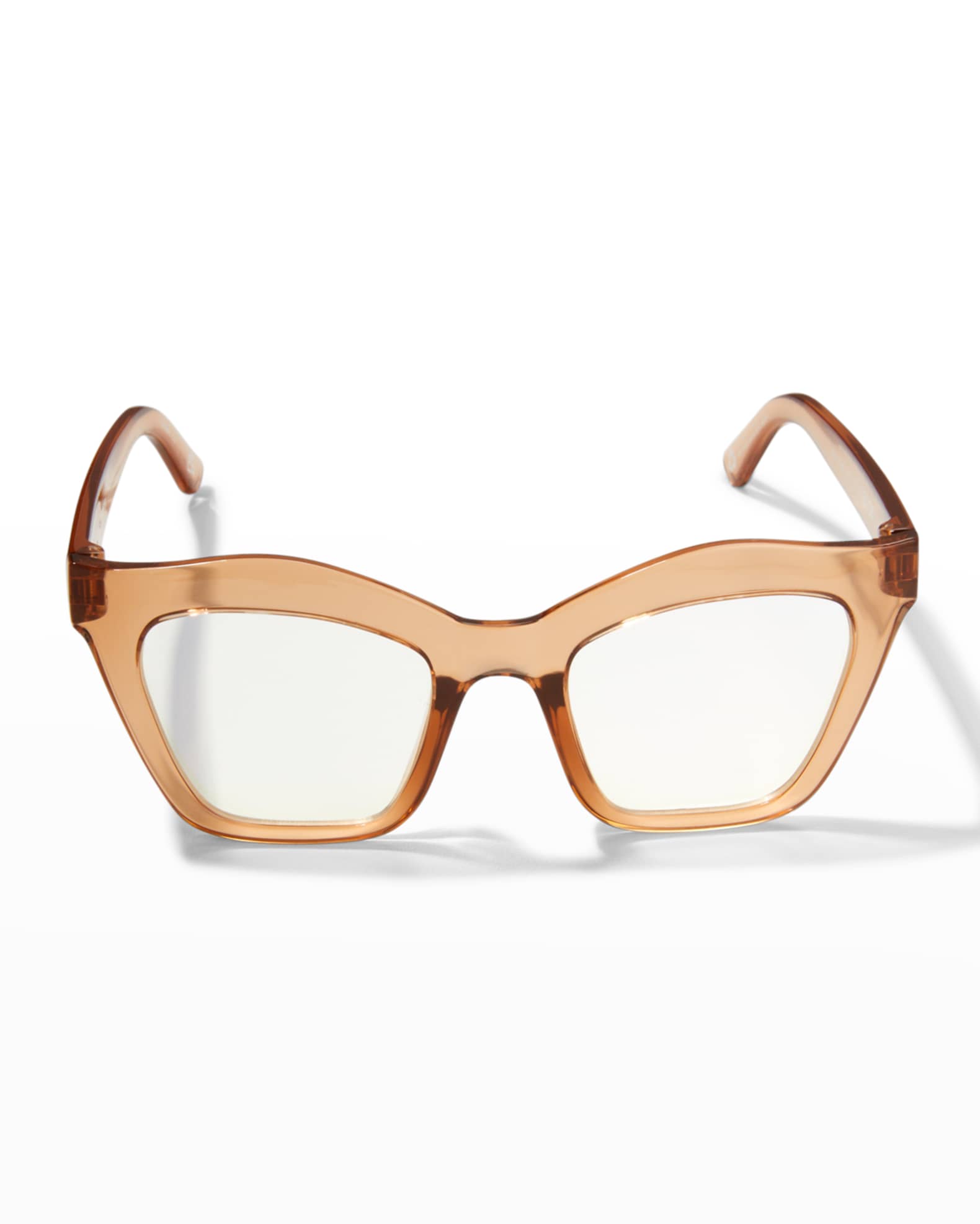 The Book Club Rave Crew Swirled Recycled Plastic CatEye Reading Glasses Neiman Marcus