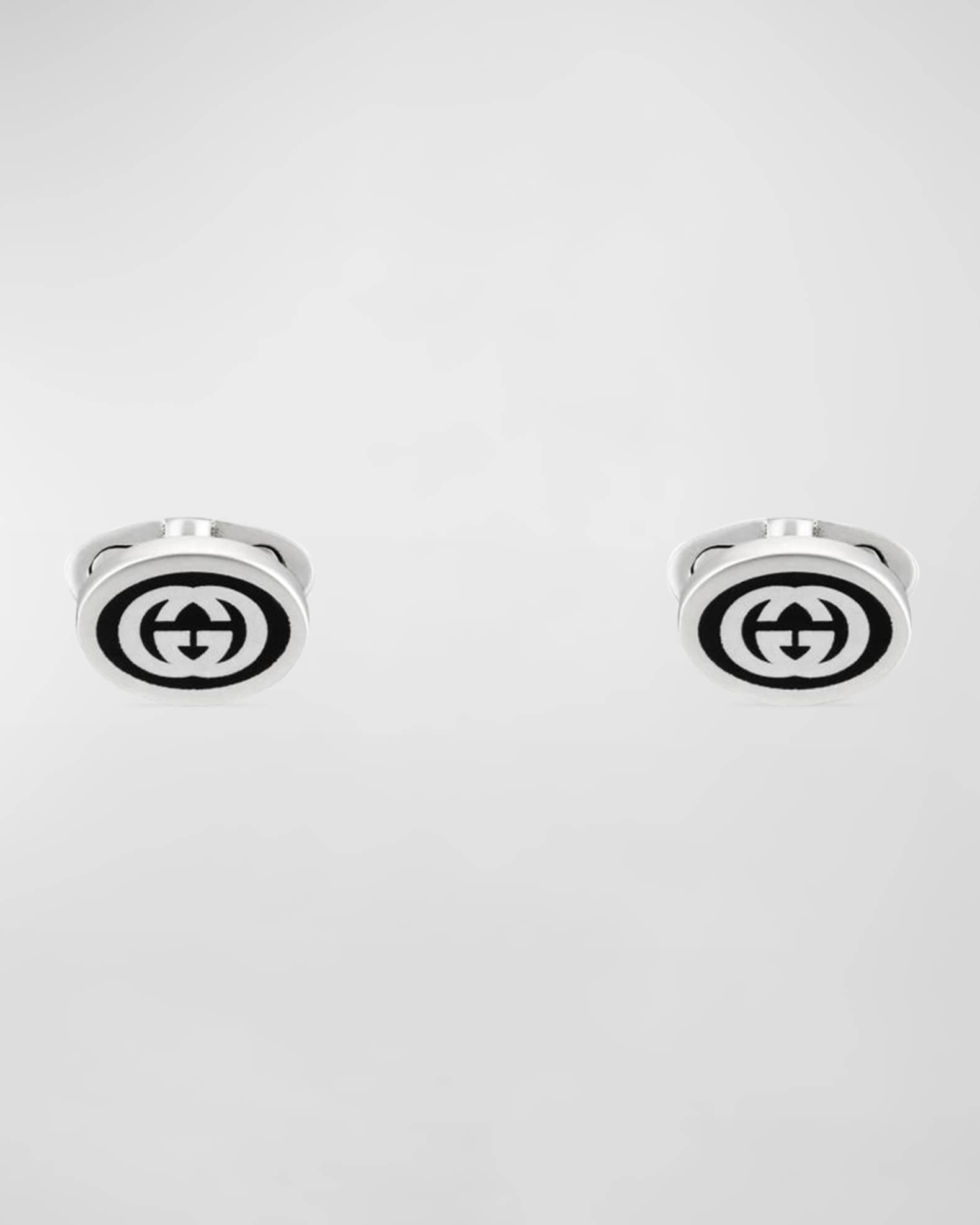 Men's Interlocking G-Logo Sterling Silver Cufflinks 0