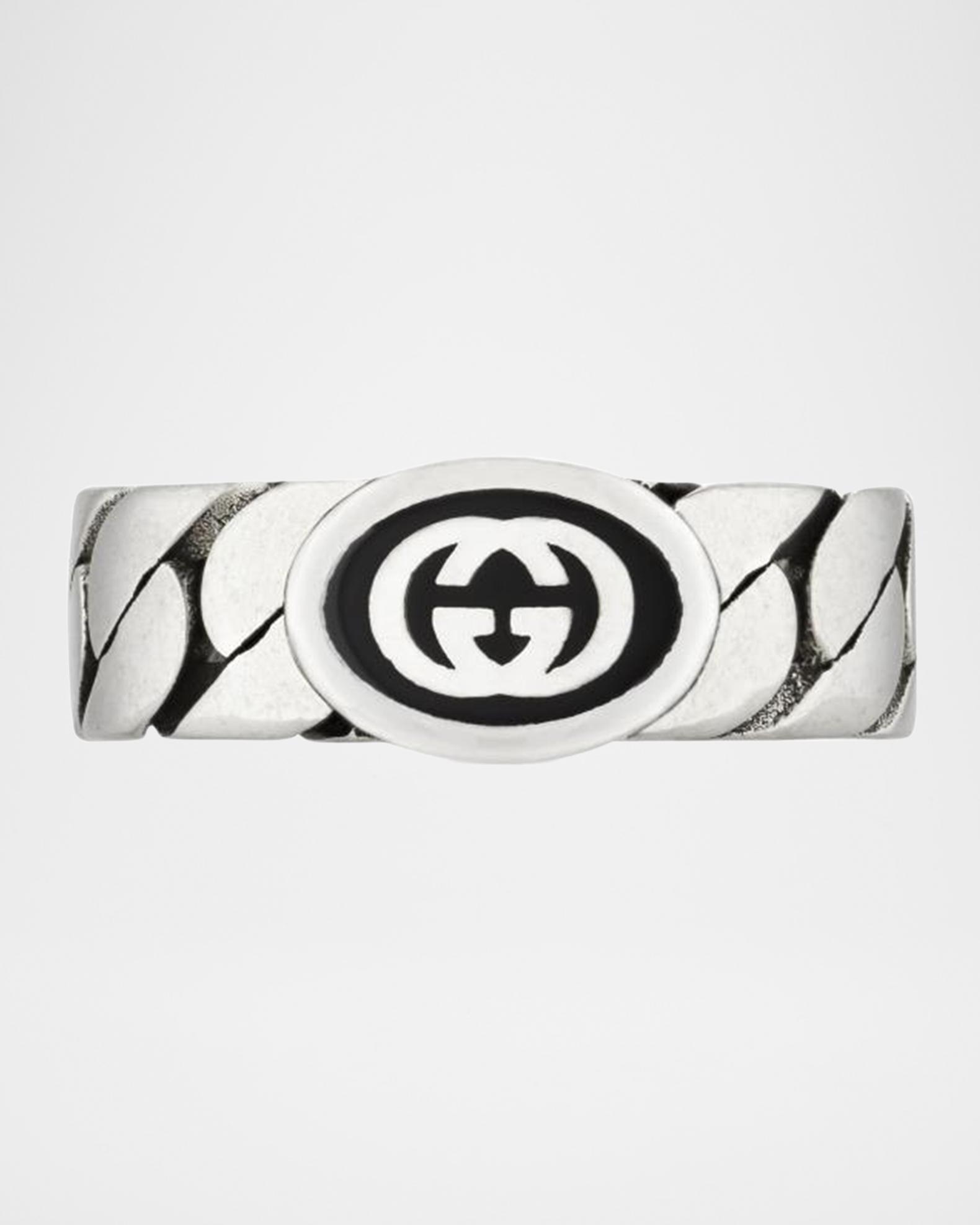 Gucci Men's Interlocking G Sterling Silver Ring | Neiman Marcus
