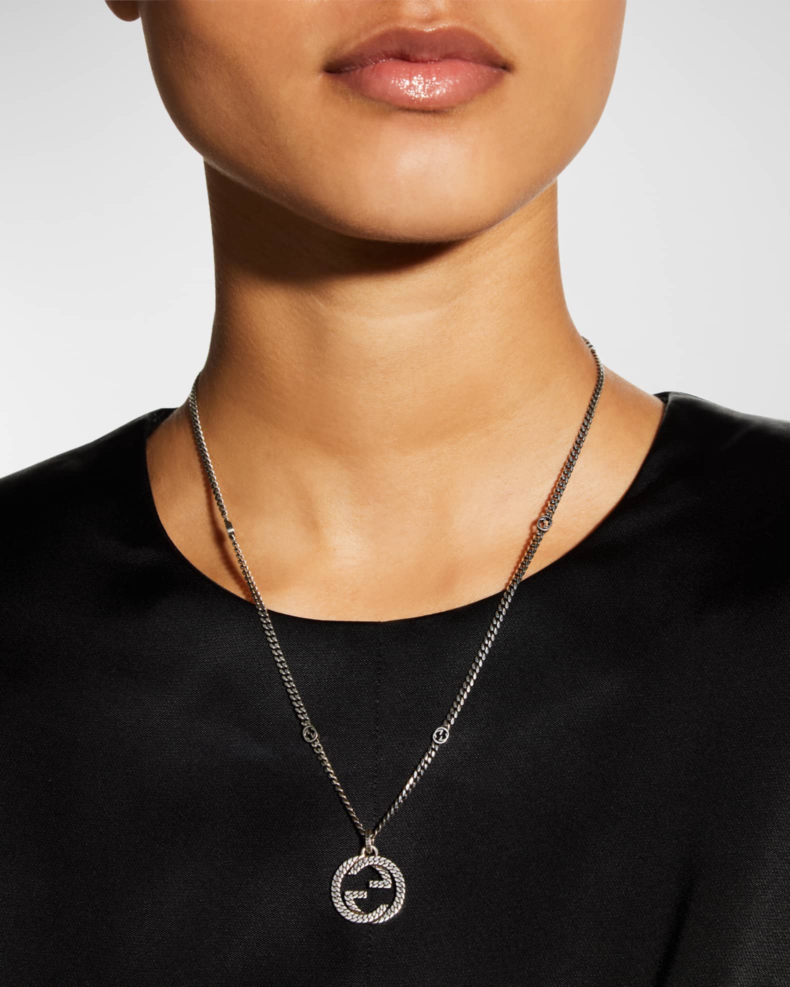 Gucci Men's Interlocking GG Pendant Necklace