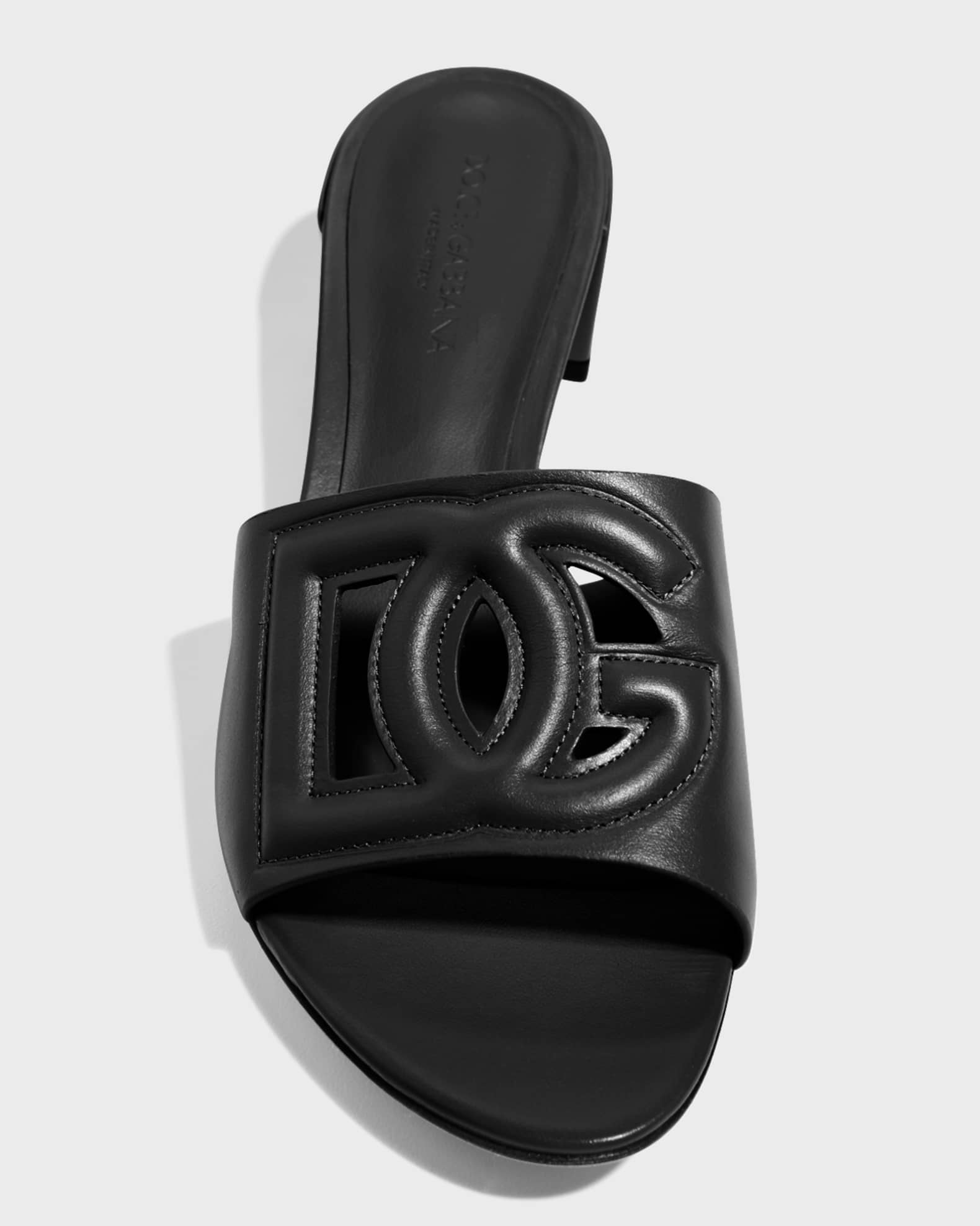 40mm DG Cutout Leather Slide | Neiman Marcus