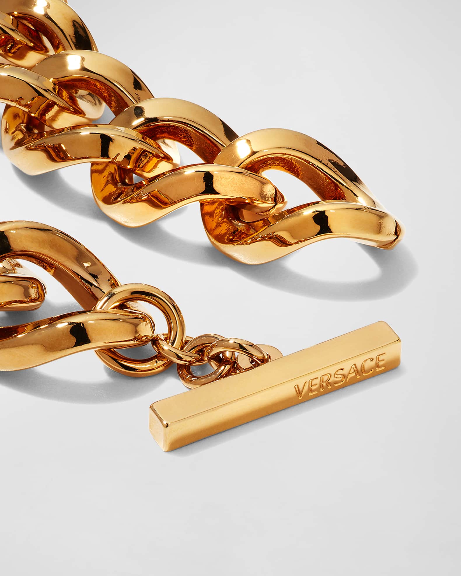 Versace link gold chain on sale