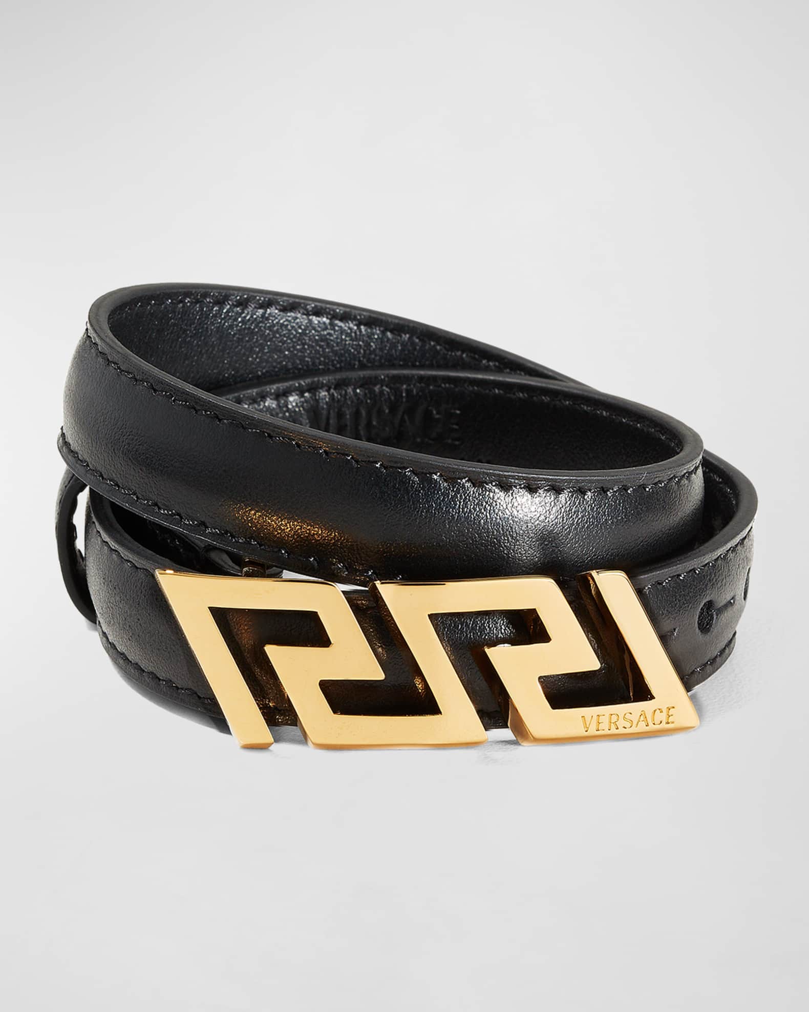 TOM FORD Woven Leather and Silver-Tone Wrap Bracelet for Men