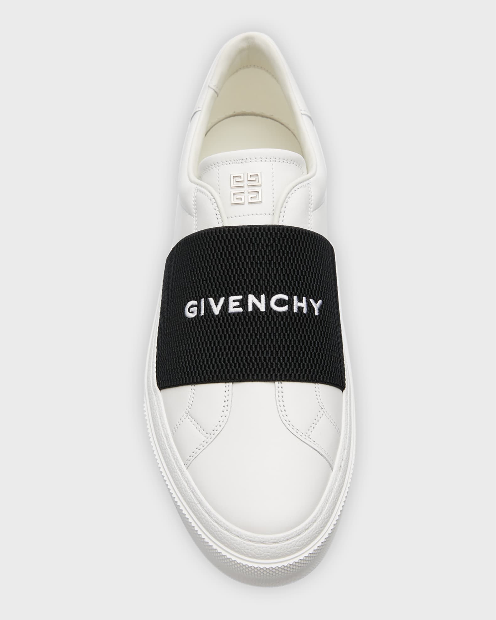 Givenchy Men s Logo Leather Slip On Sneakers Neiman Marcus