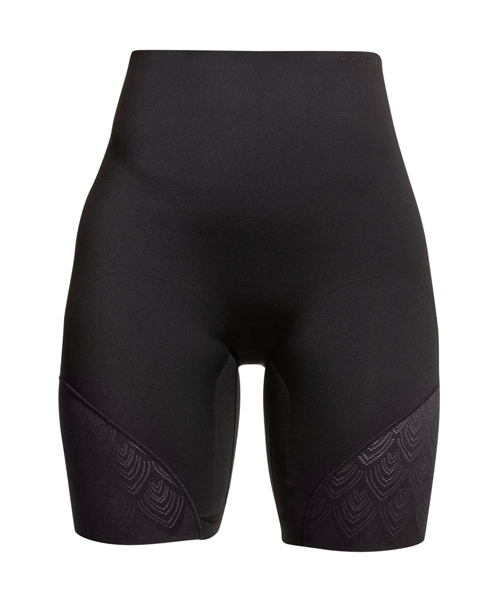 Microfiber & Lace High-Waist Thigh Shaper 0