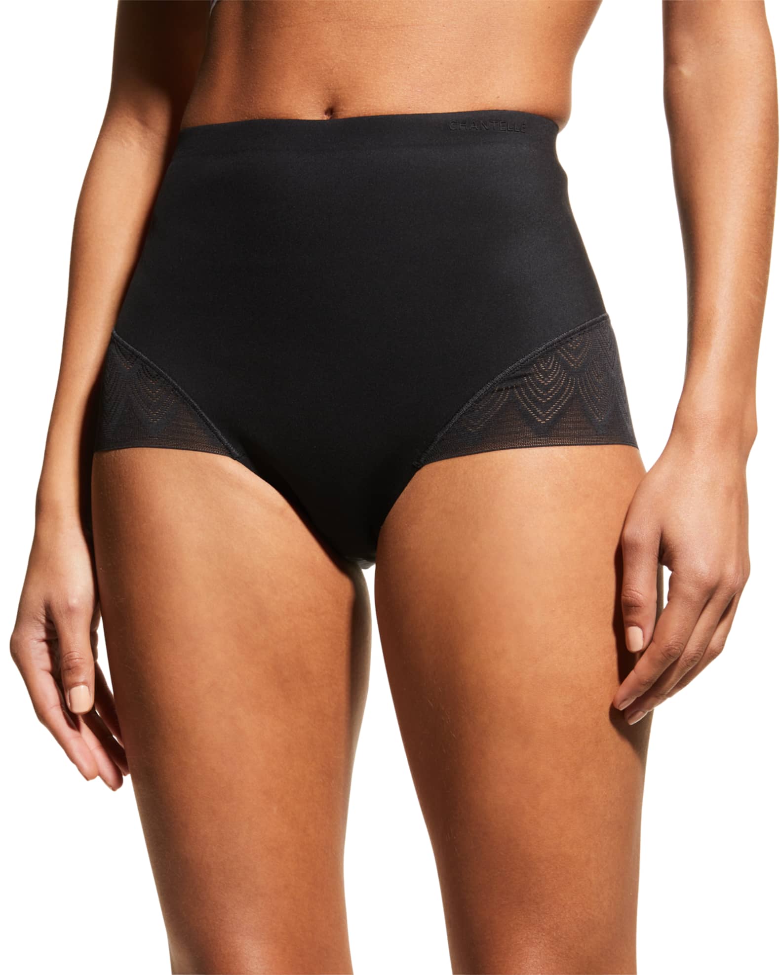High-Waist Lace-Trim Shaping Briefs 1