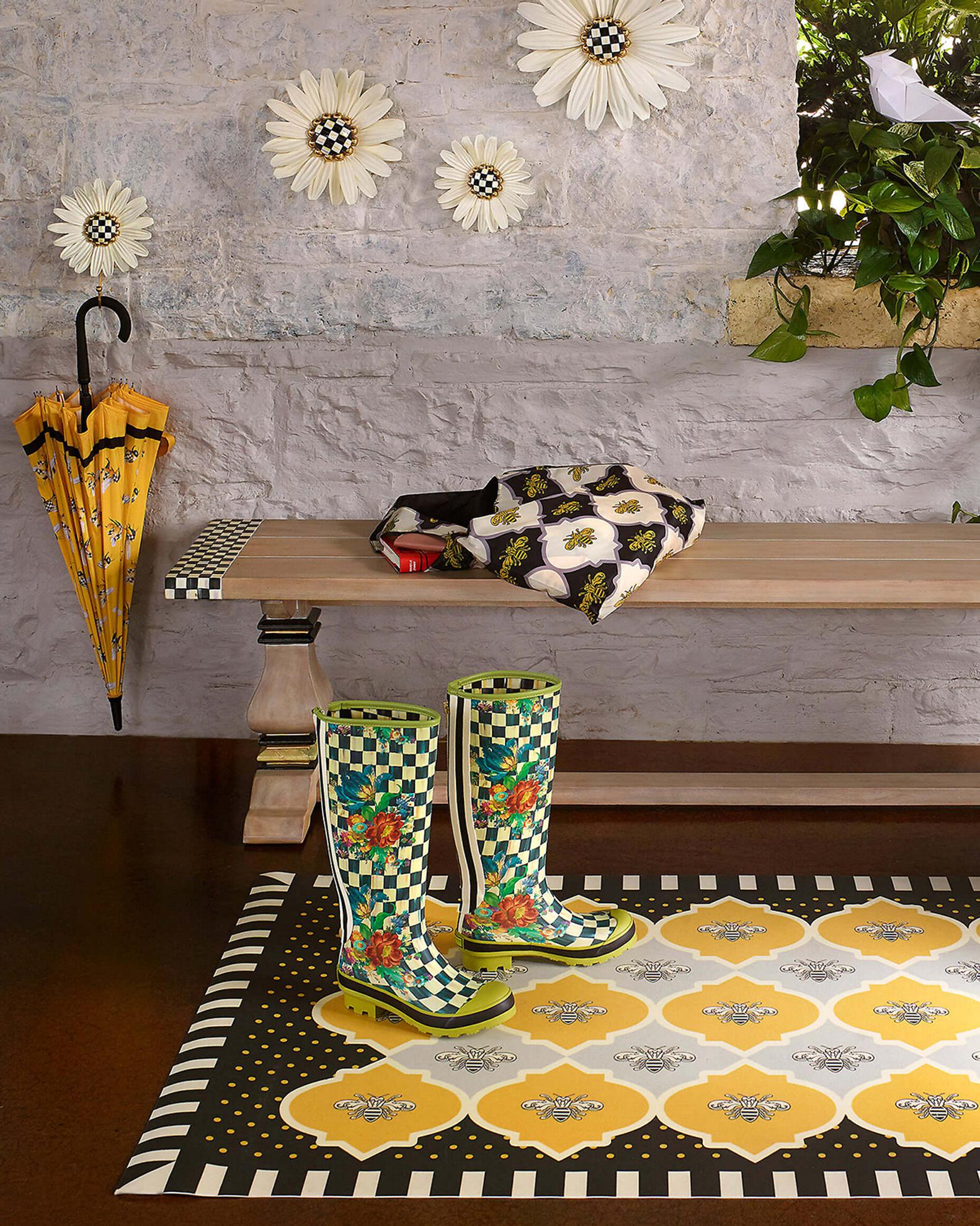 MacKenzie-Childs Courtly Check Daisy Wall Hook | Neiman Marcus