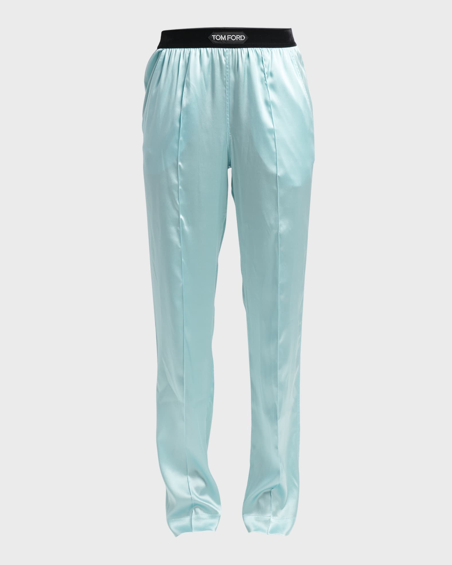 Logo-Banded Silk PJ Pants 0