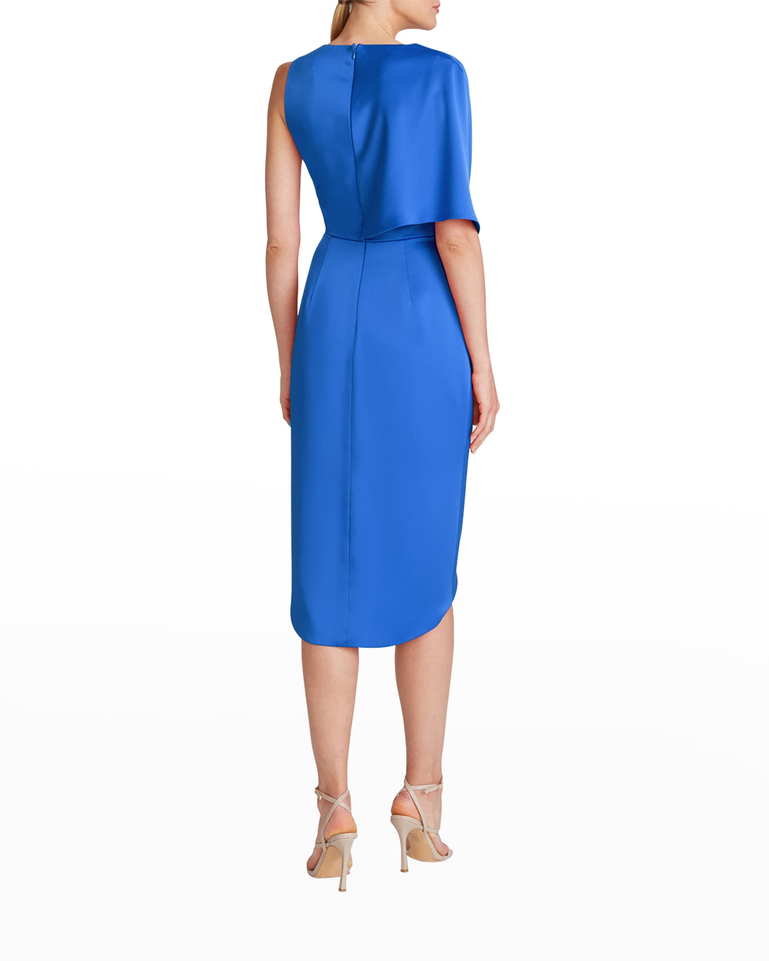 Theia Candace Wrap Cocktail Dress Neiman Marcus