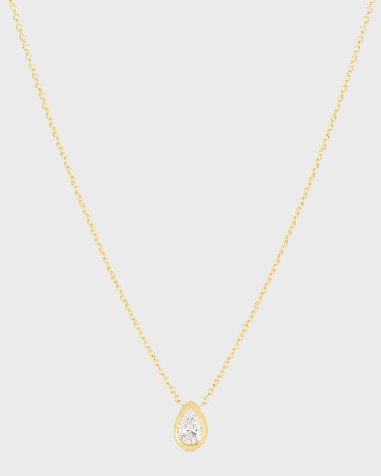 Roberto Coin 18K Diamond Pear-Shape Pendant Necklace, Small