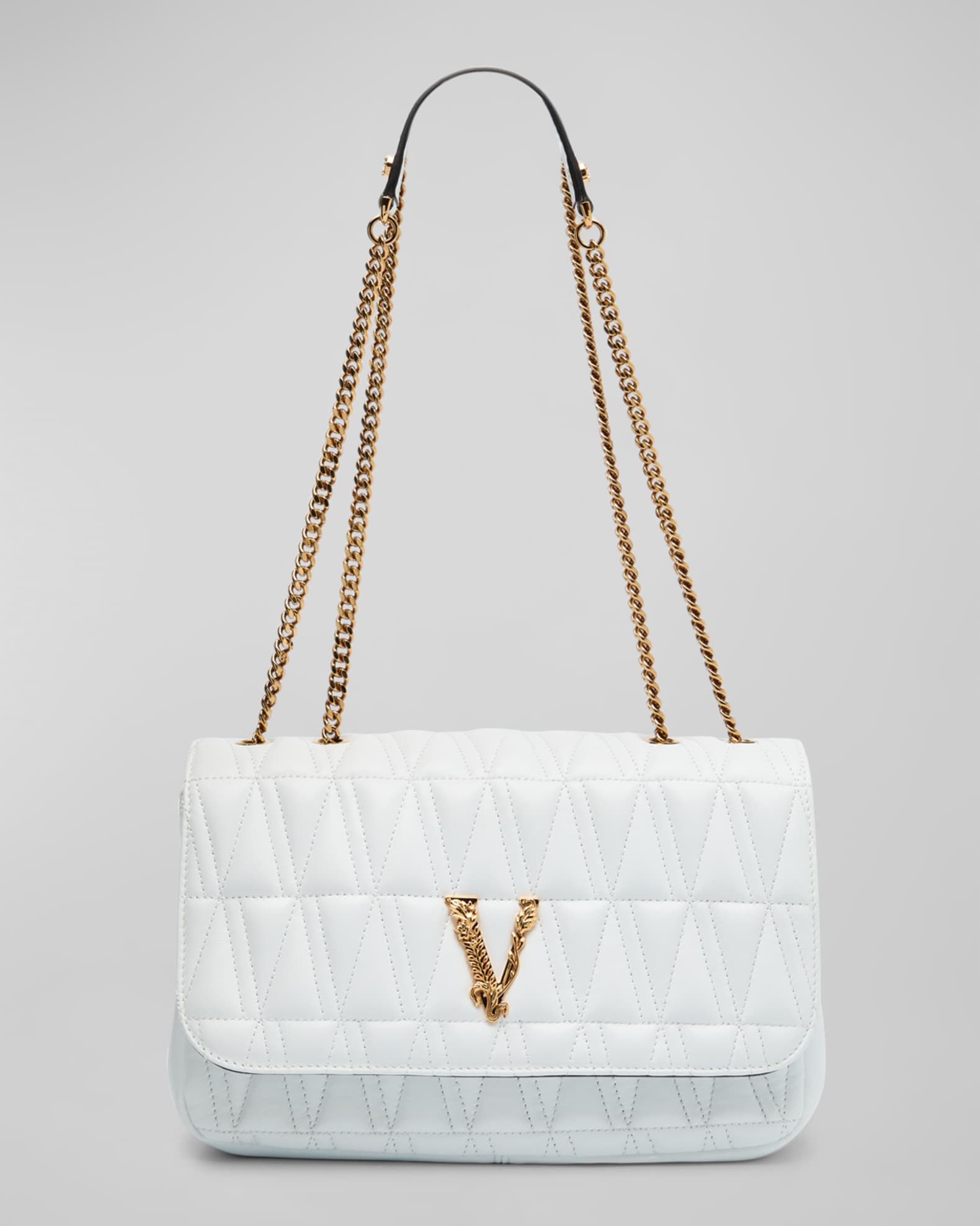 Versace Virtus Quilted Shoulder Bag Neiman Marcus