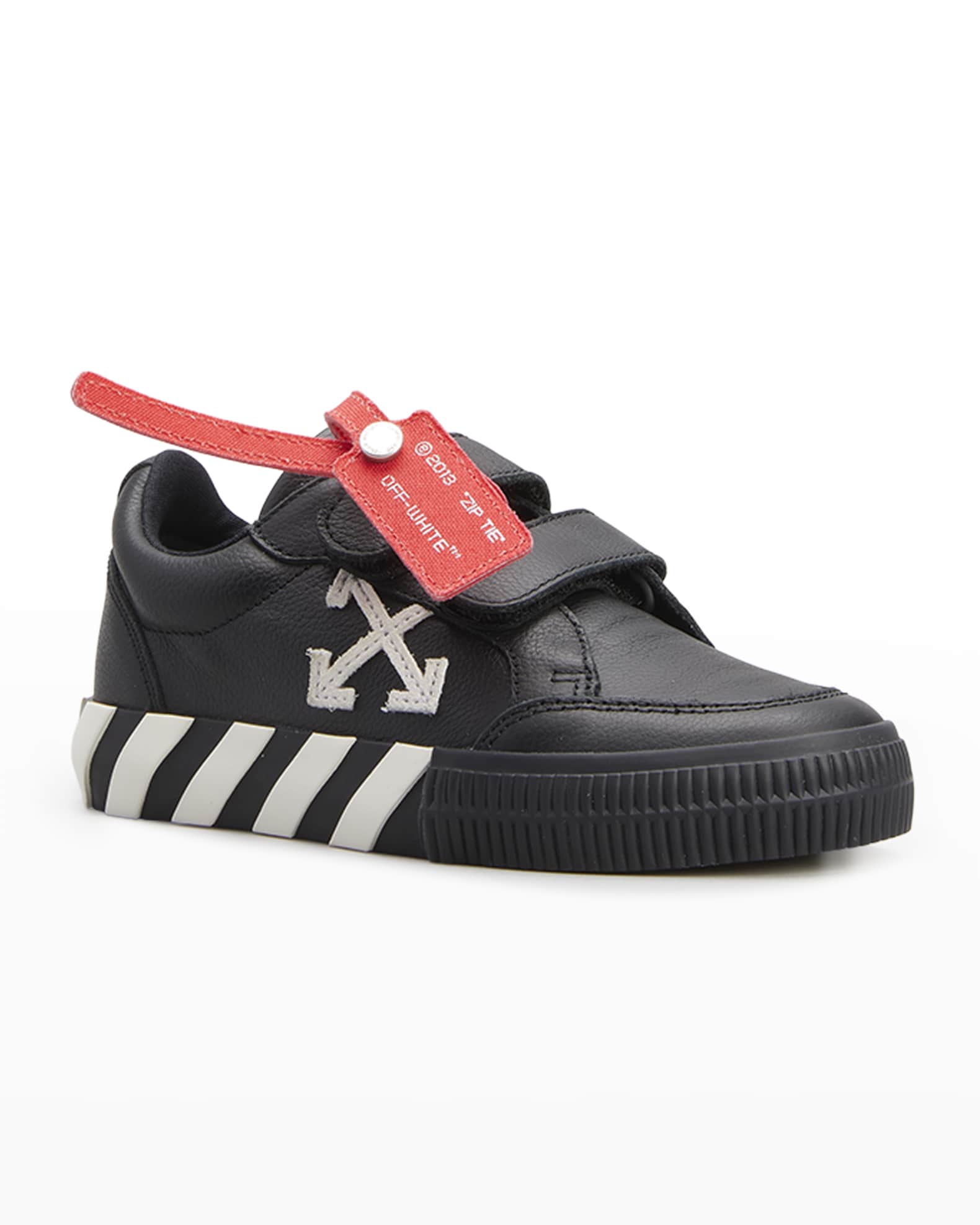 Off-White Kid's Arrow Stripe Leather Sneakers, Toddler/Kids | Marcus