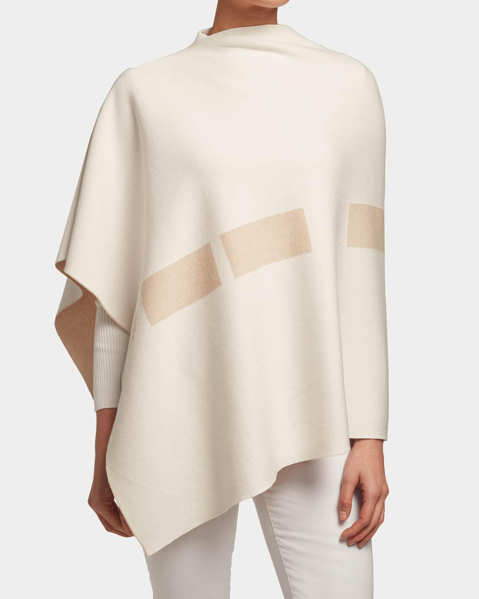 The Marconi Morse Code Hug Knit Poncho  1