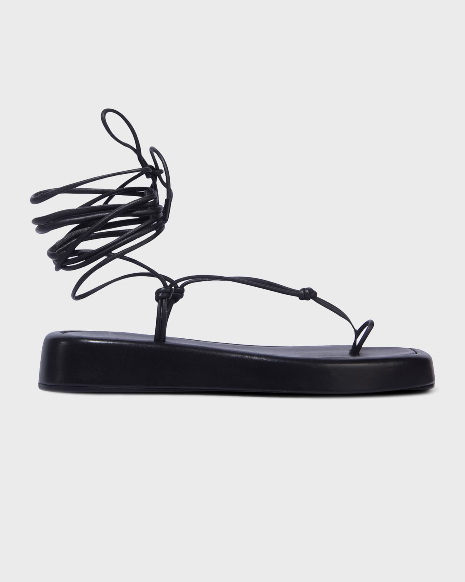 Black Suede Studio Cleo Sandals | Neiman Marcus