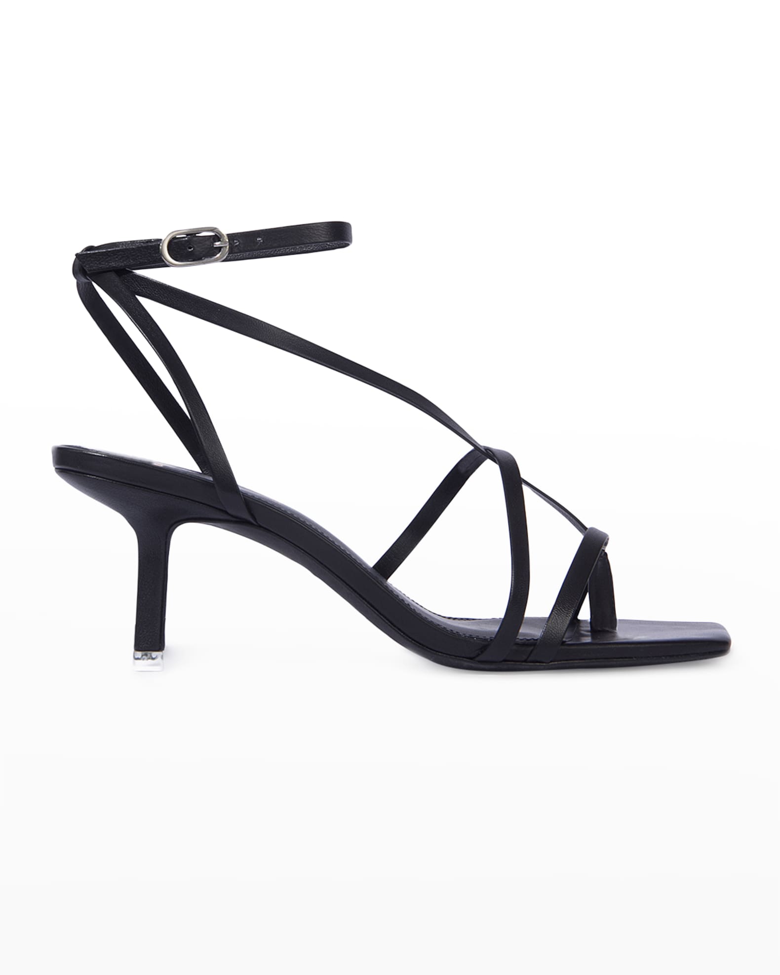 black suede studio sandals
