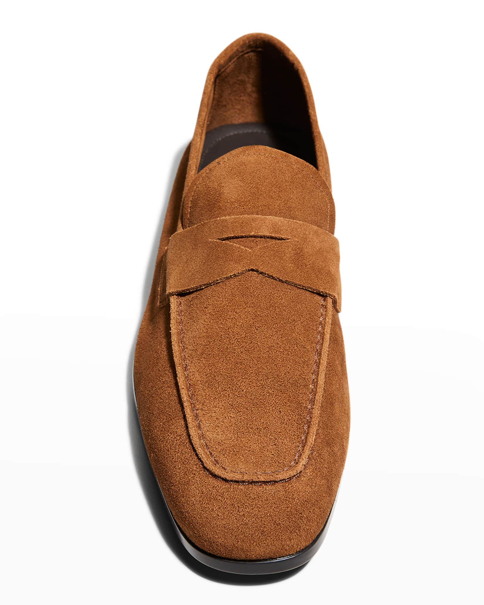 TOM FORD Men's Suede Penny Loafers | Neiman Marcus
